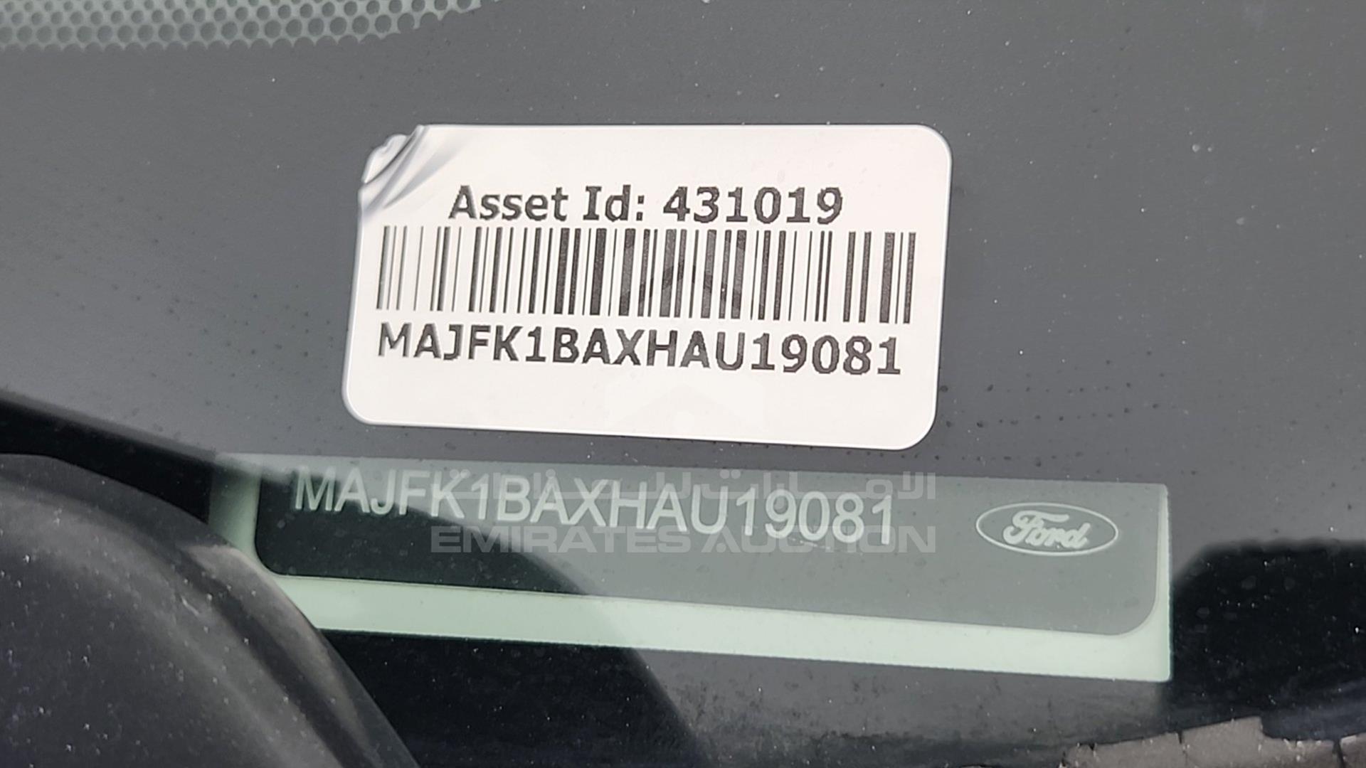 2017 FORD ECOSPORT VIN: MAJFK1BAXHAU19081