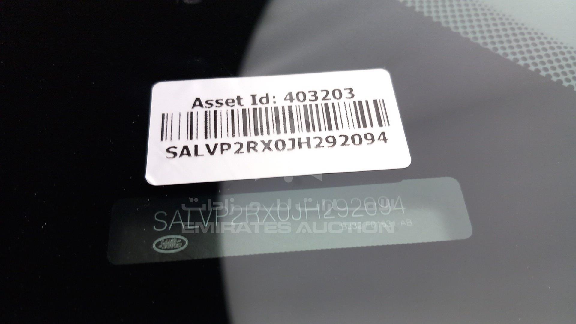 2019 RANGE ROVER EVOQUE VIN: SALVP2RX0JH292094