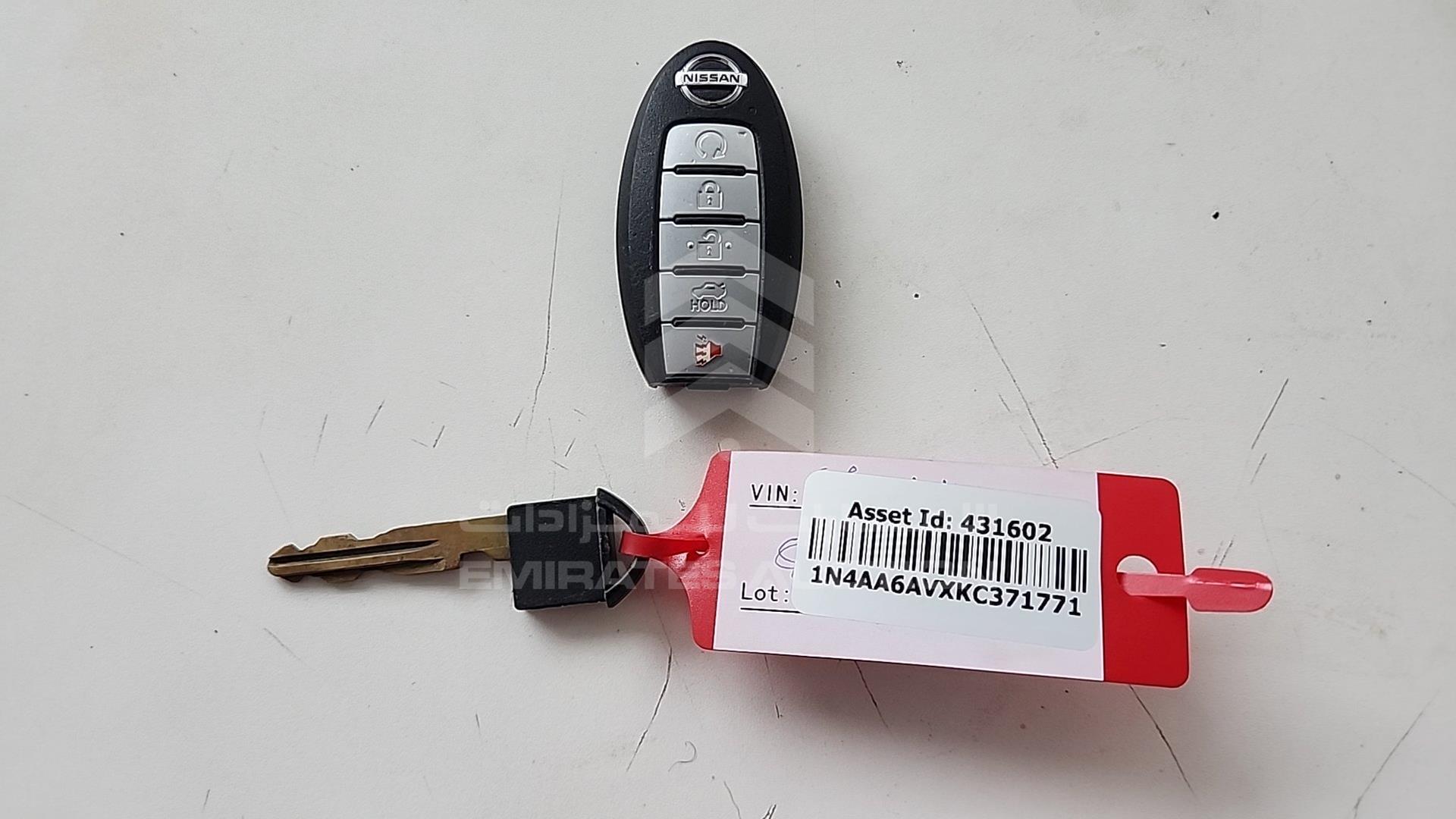 2019 NISSAN MAXIMA VIN: 1N4AA6AVXKC371771