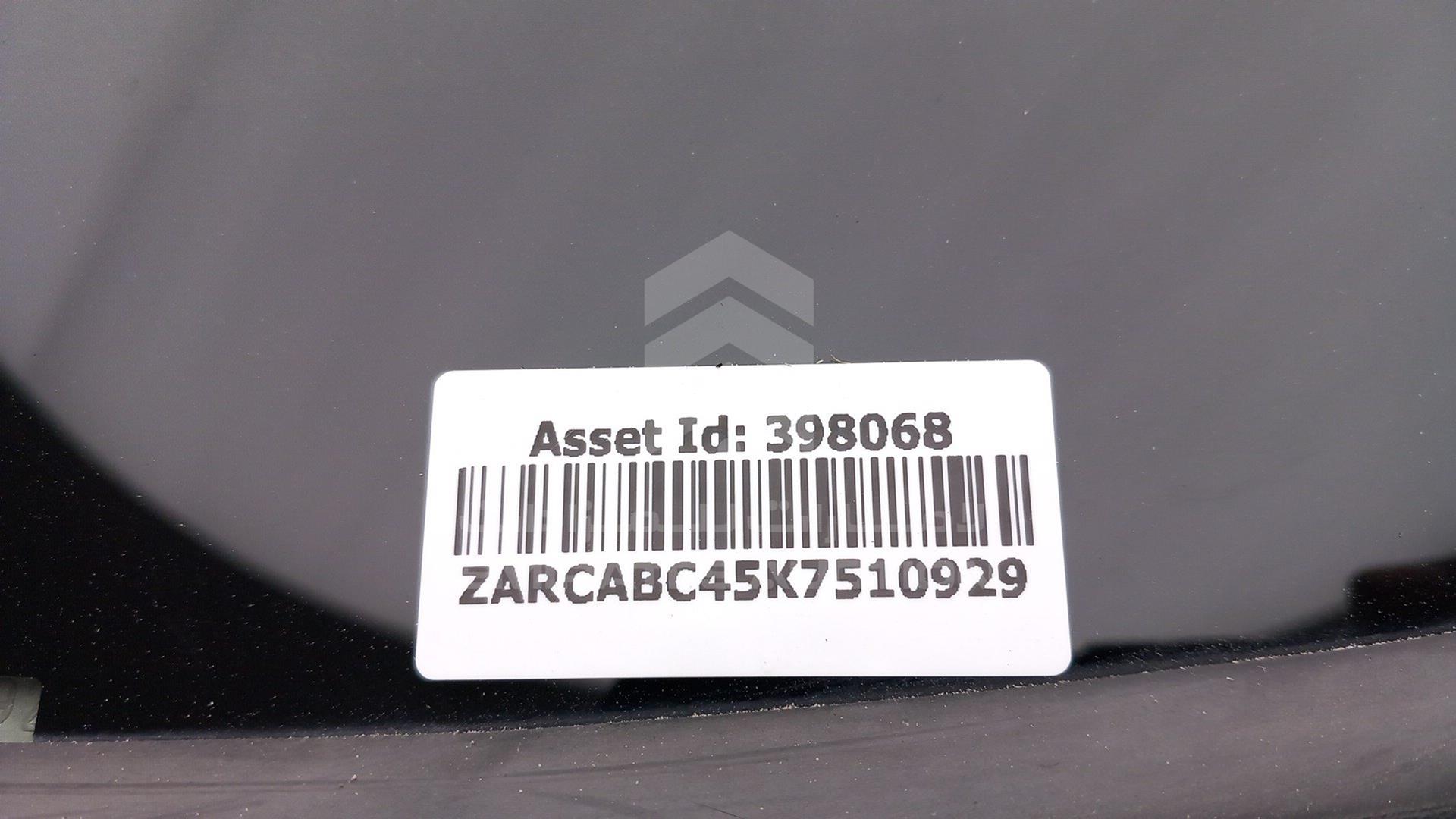 2019 ALFA ROMEO GILULIETTA VIN: ZARCABC45K7510929