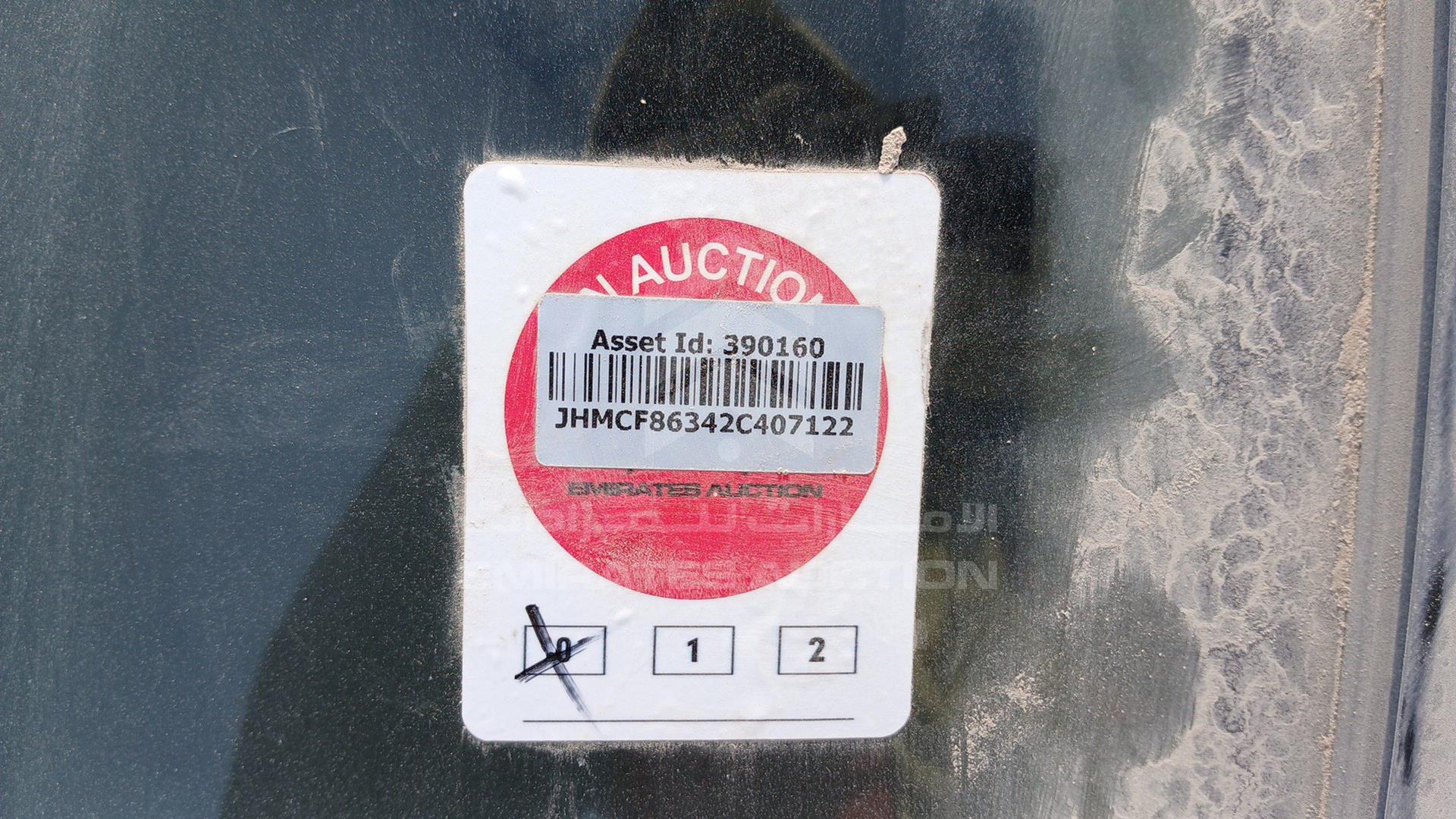 2002 HONDA ACCORD VIN: JHMCF86342C407122