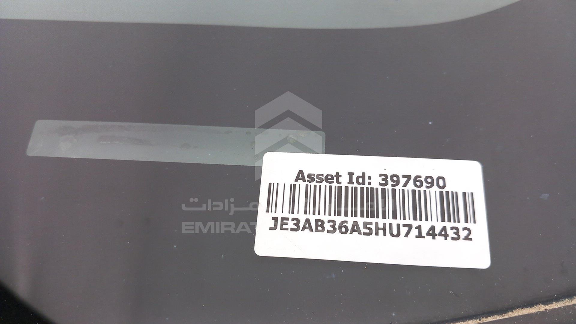 2017 MITSUBISHI LANCER VIN: JE3AB36A5HU714432