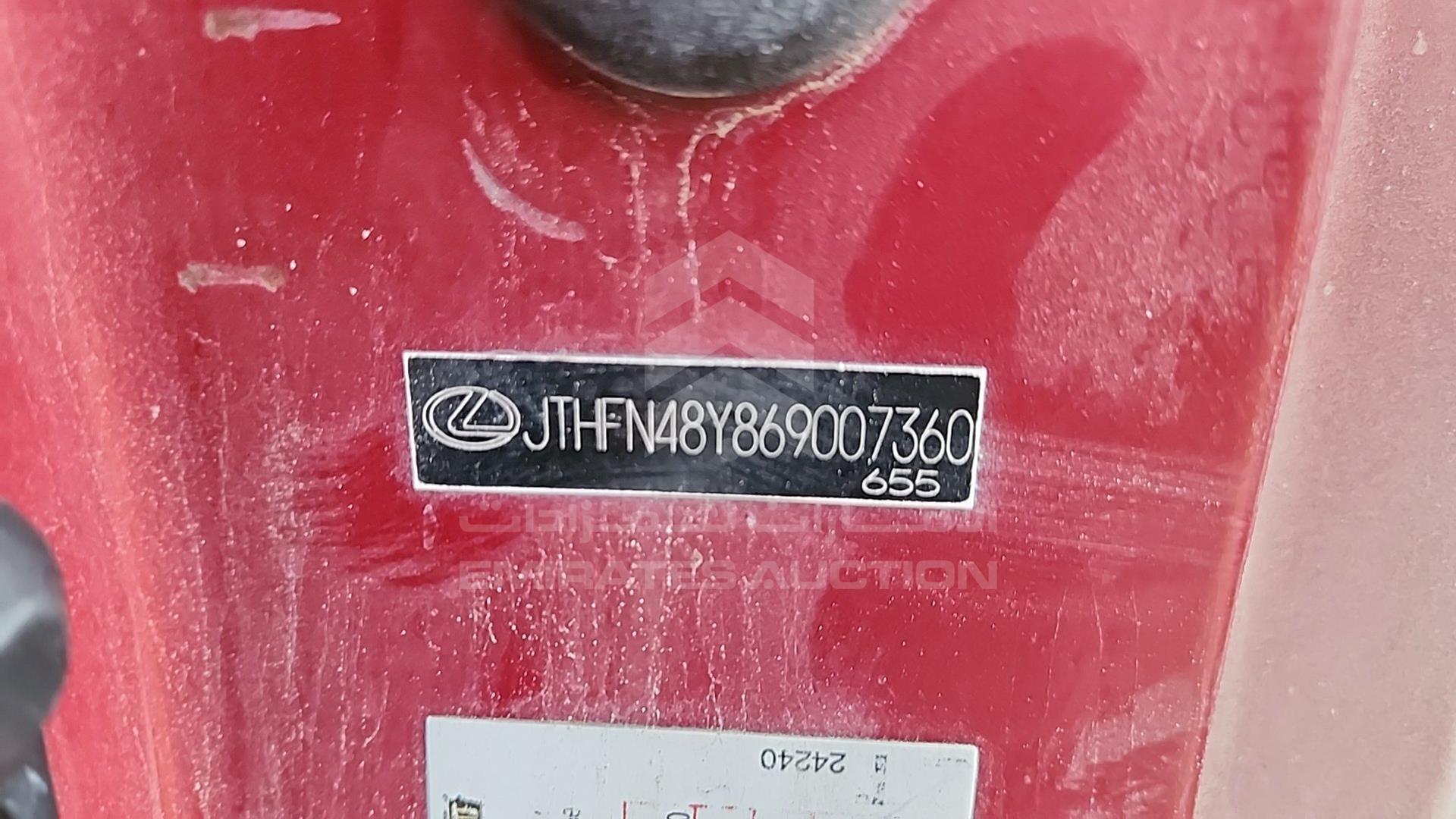 2006 LEXUS SC 430 VIN: JTHFN48Y869007360