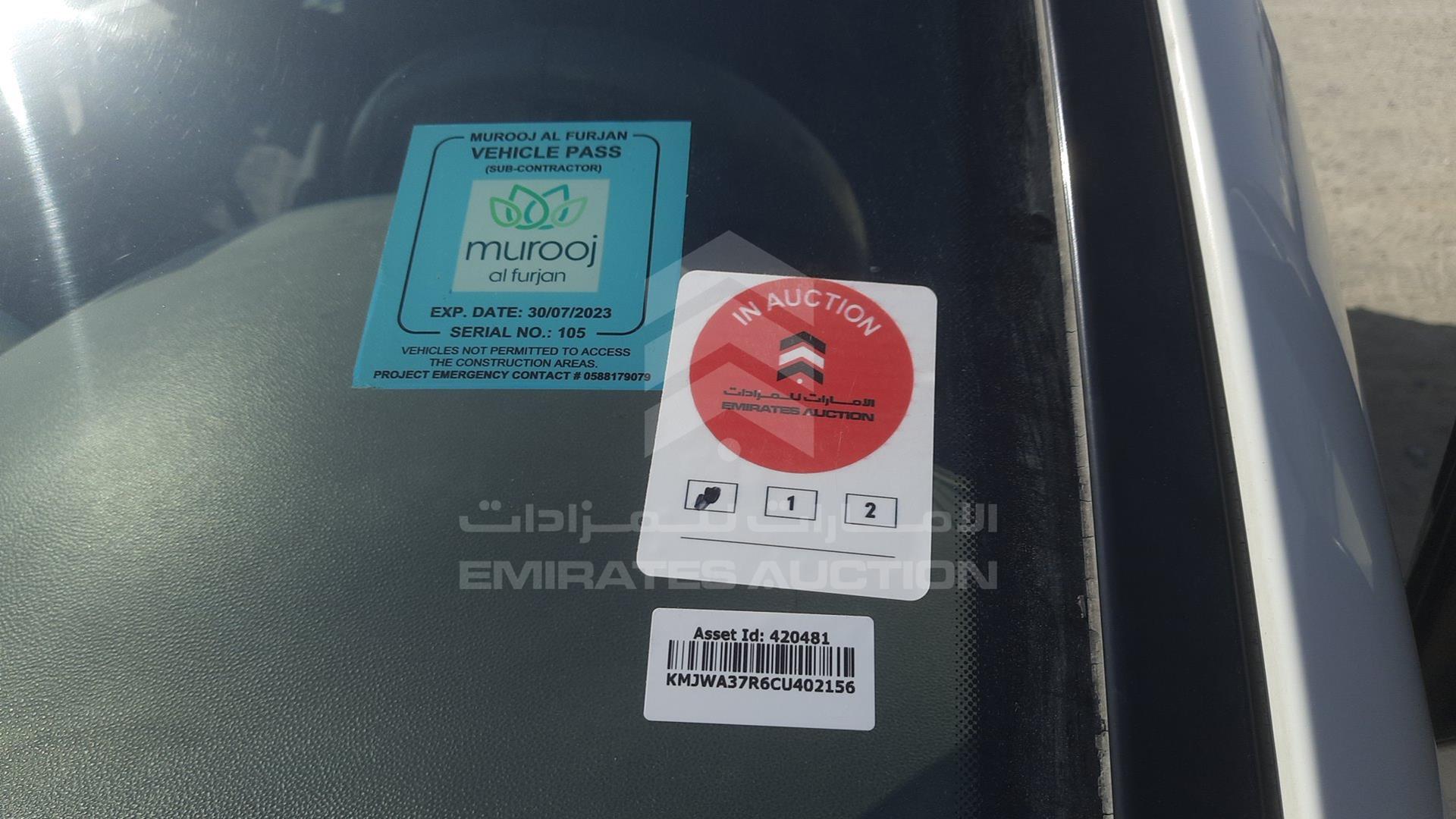 2012 HYUNDAI H1 VIN: KMJWA37R6CU402156
