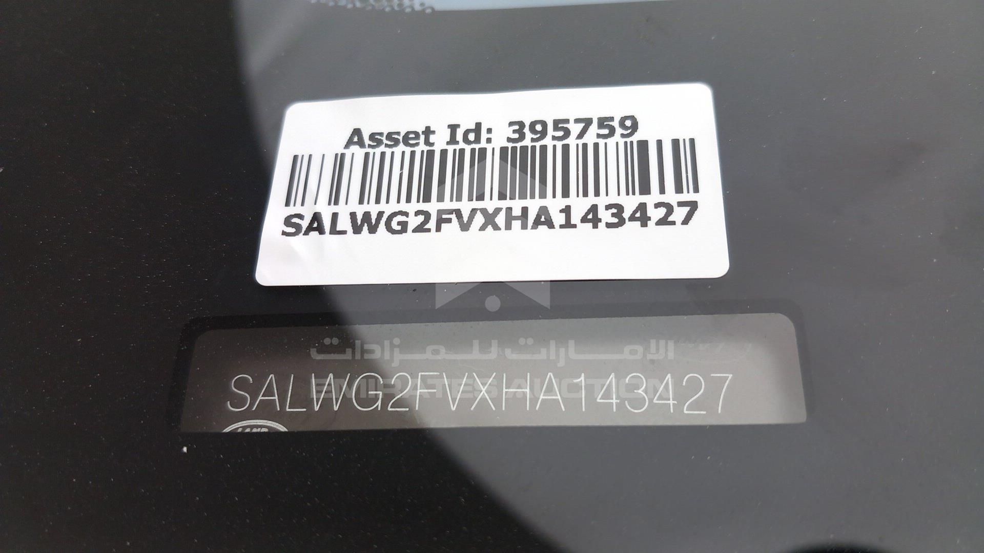 2017 RANGE ROVER SPORT VIN: SALWG2FVXHA143427