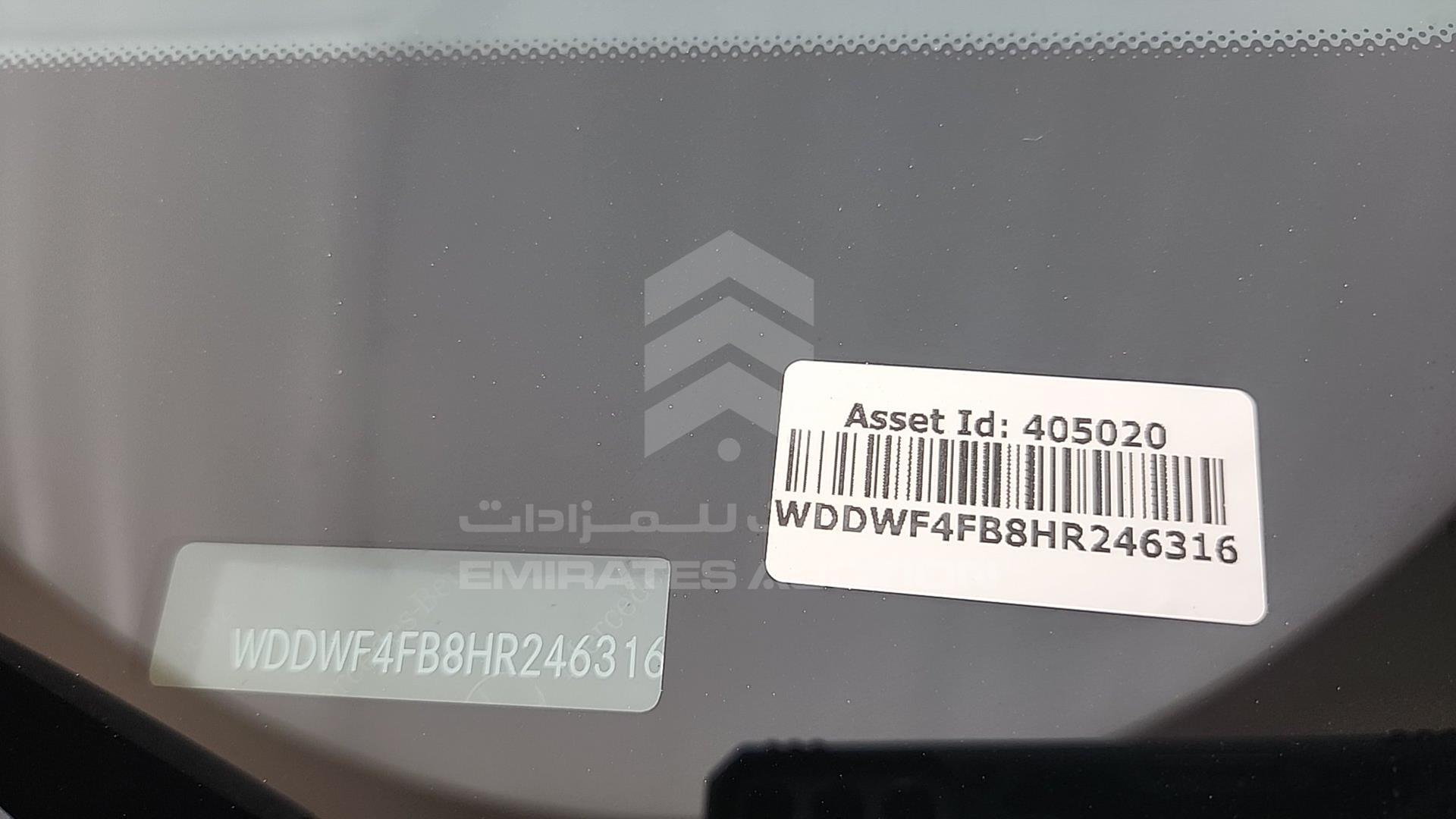 2017 MERCEDES C 250 VIN: WDDWF4FB8HR246316