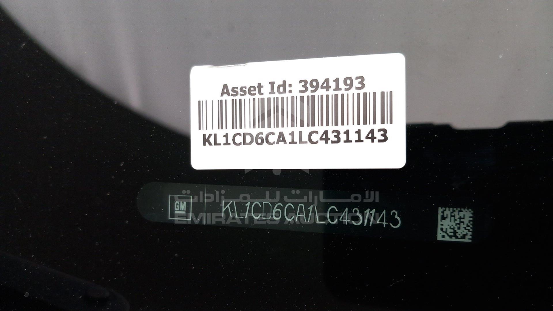 2020 CHEVROLET SPARK VIN: KL1CD6CA1LC431143