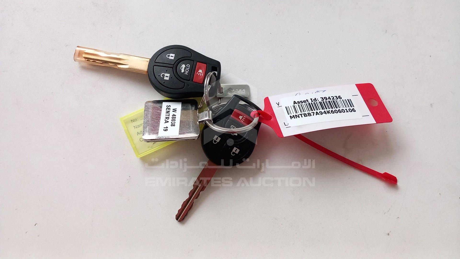 2019 NISSAN SENTRA VIN: MNTBB7A94K6060106