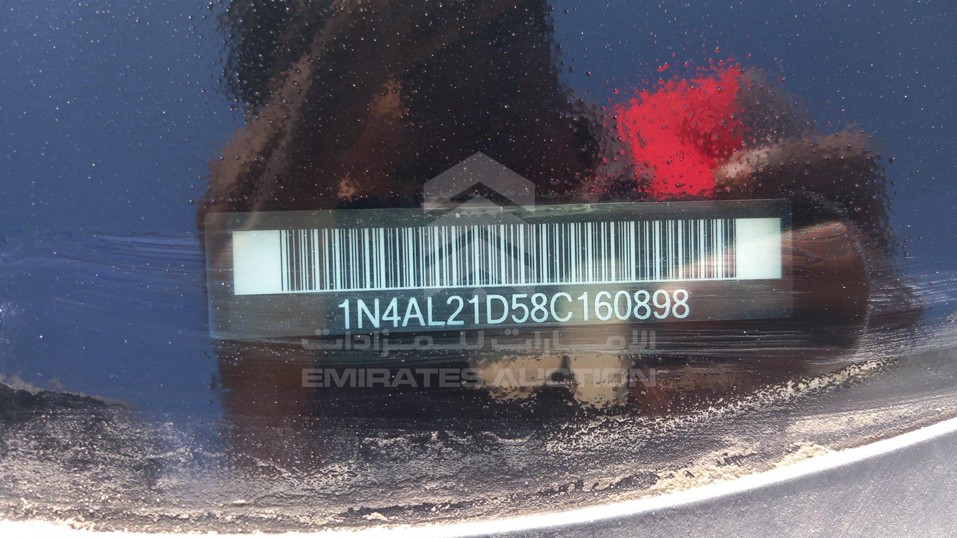2008 NISSAN ALTIMA VIN: 1N4AL21D58C160898