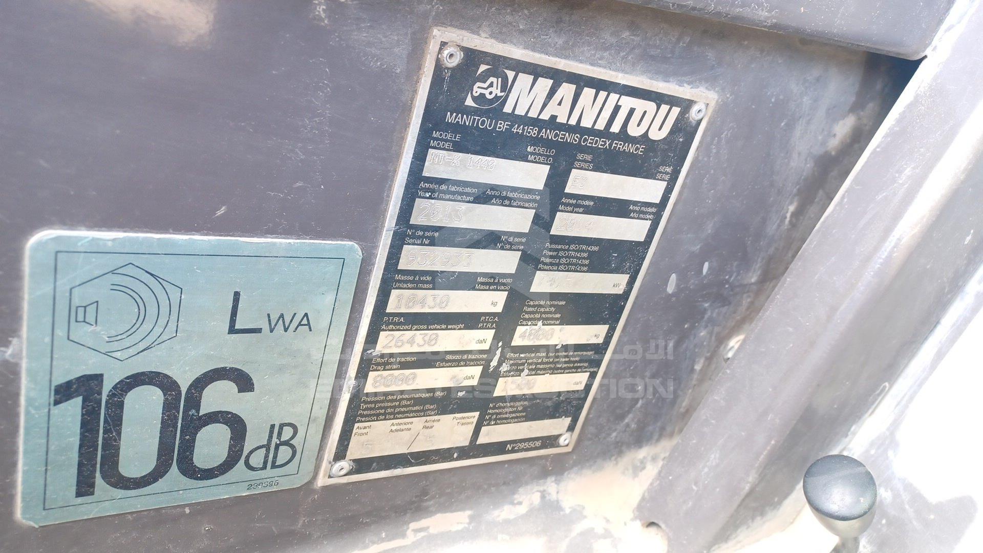 2014 MANITOU --- VIN: 932933