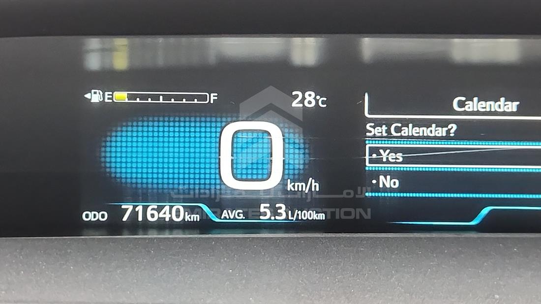 2020 Toyota Prius — Odometer Reading — Photo 2