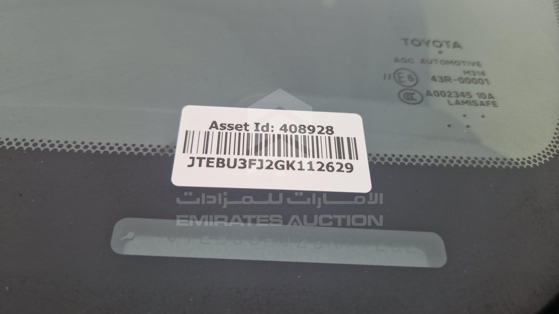2016 TOYOTA PRADO VIN: JTEBU3FJ2GK112629