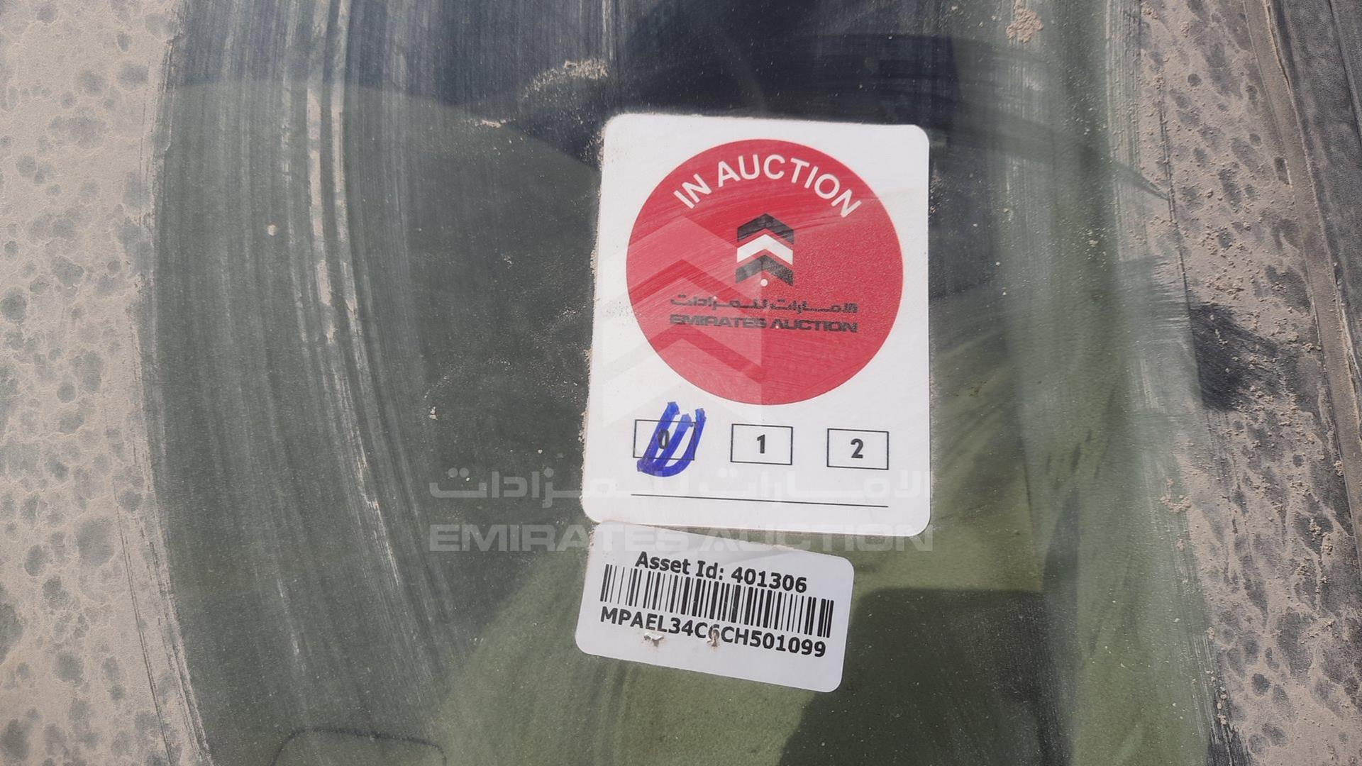 2012 ISUZU D-MAX VIN: MPAEL34C6CH501099