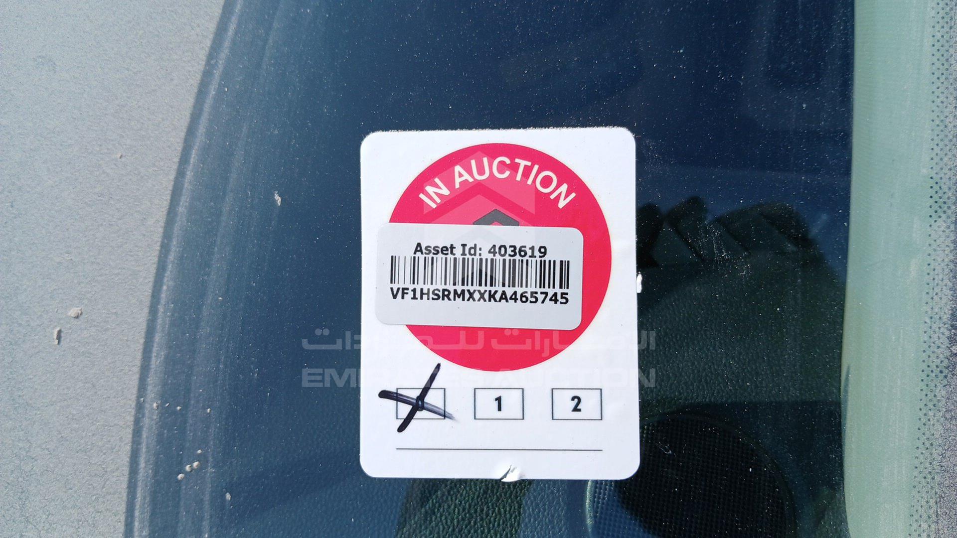 2019 RENAULT DUSTER VIN: VF1HSRMXXKA465745