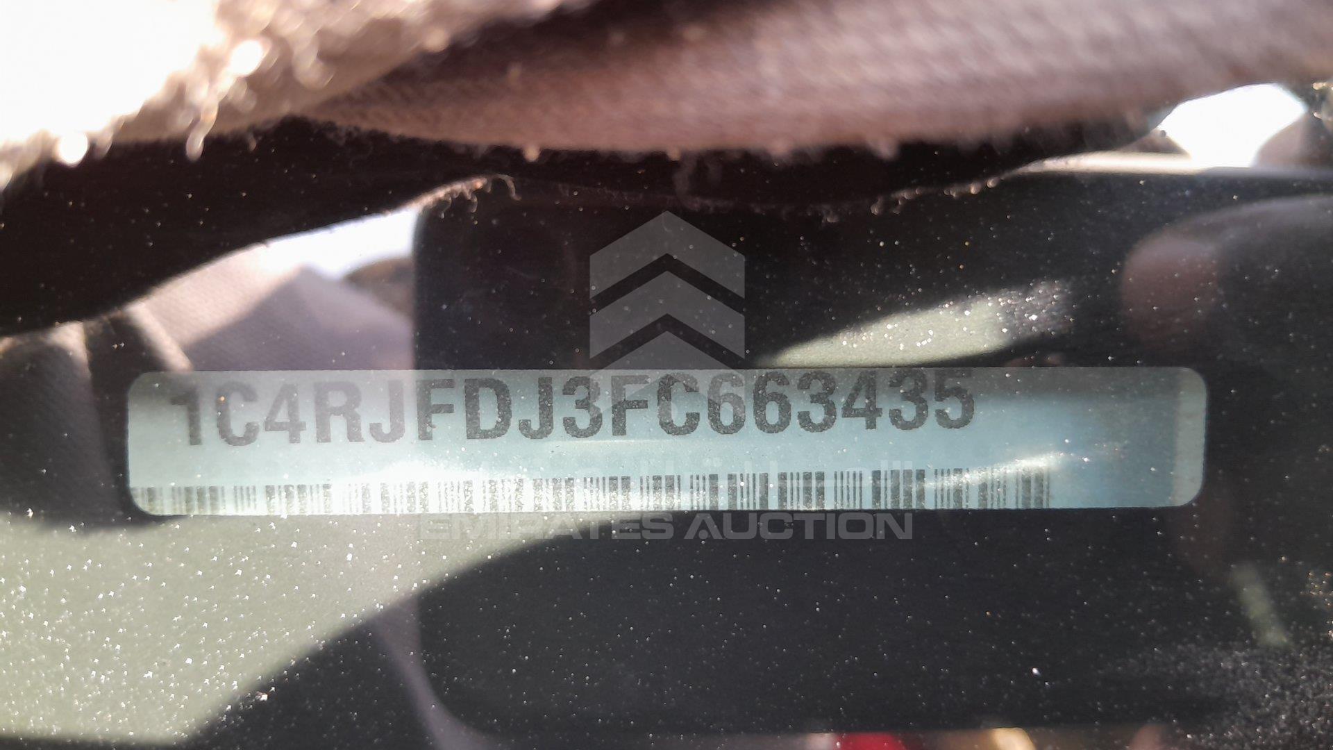 1C4RJFDJ3FC663435 - 2015 Jeep Grand Cherokee - #502018