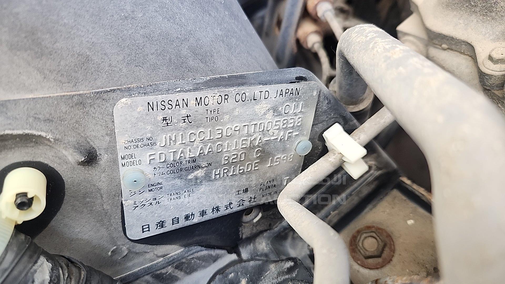 2007 NISSAN TIIDA VIN: JN1CC13C97T005838