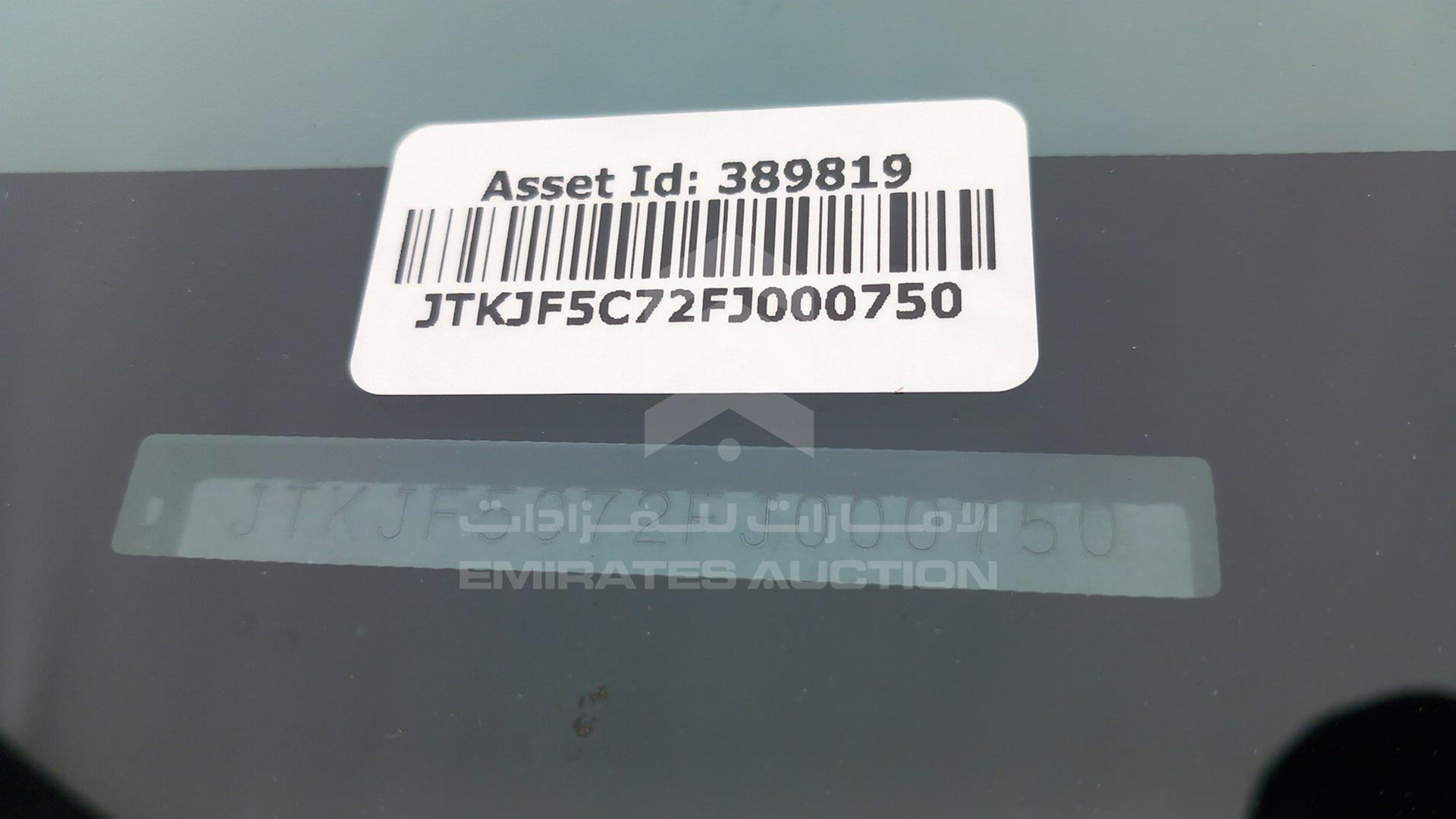 2015 TOYOTA ZELAS VIN: JTKJF5C72FJ000750