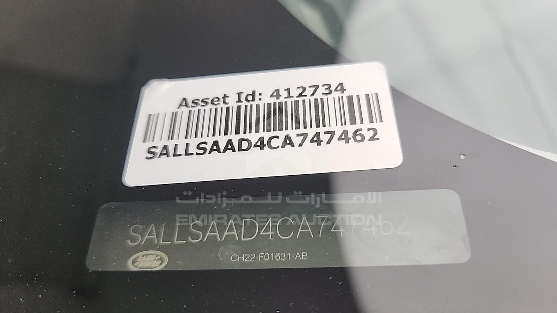 2012 RANGE ROVER SPORT VIN: SALLSAAD4CA747462
