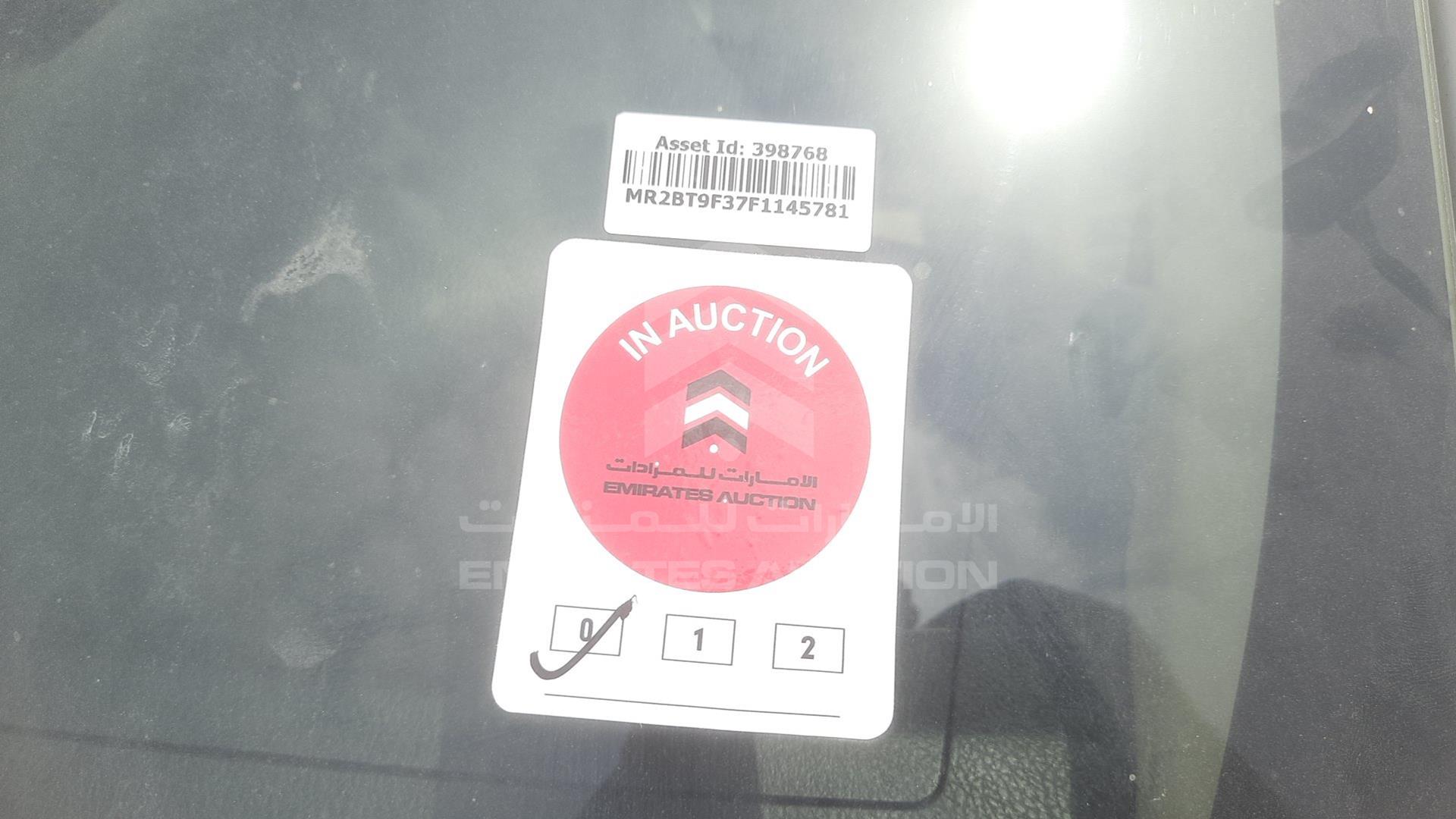 2015 TOYOTA YARIS VIN: MR2BT9F37F1145781