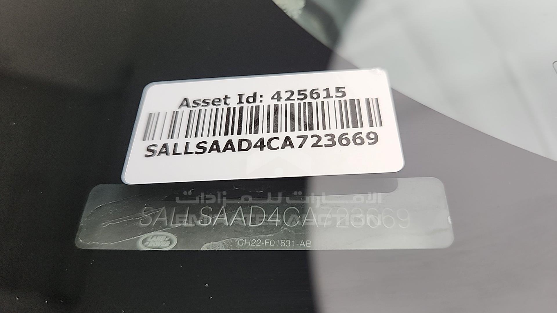 2012 RANGE ROVER SPORT VIN: SALLSAAD4CA723669