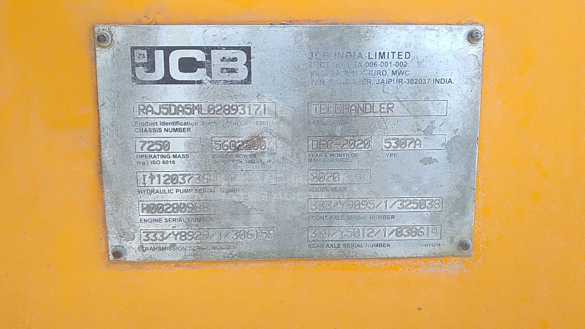 2020 JCB 530-70 VIN: RAJ5DA5ML02893171