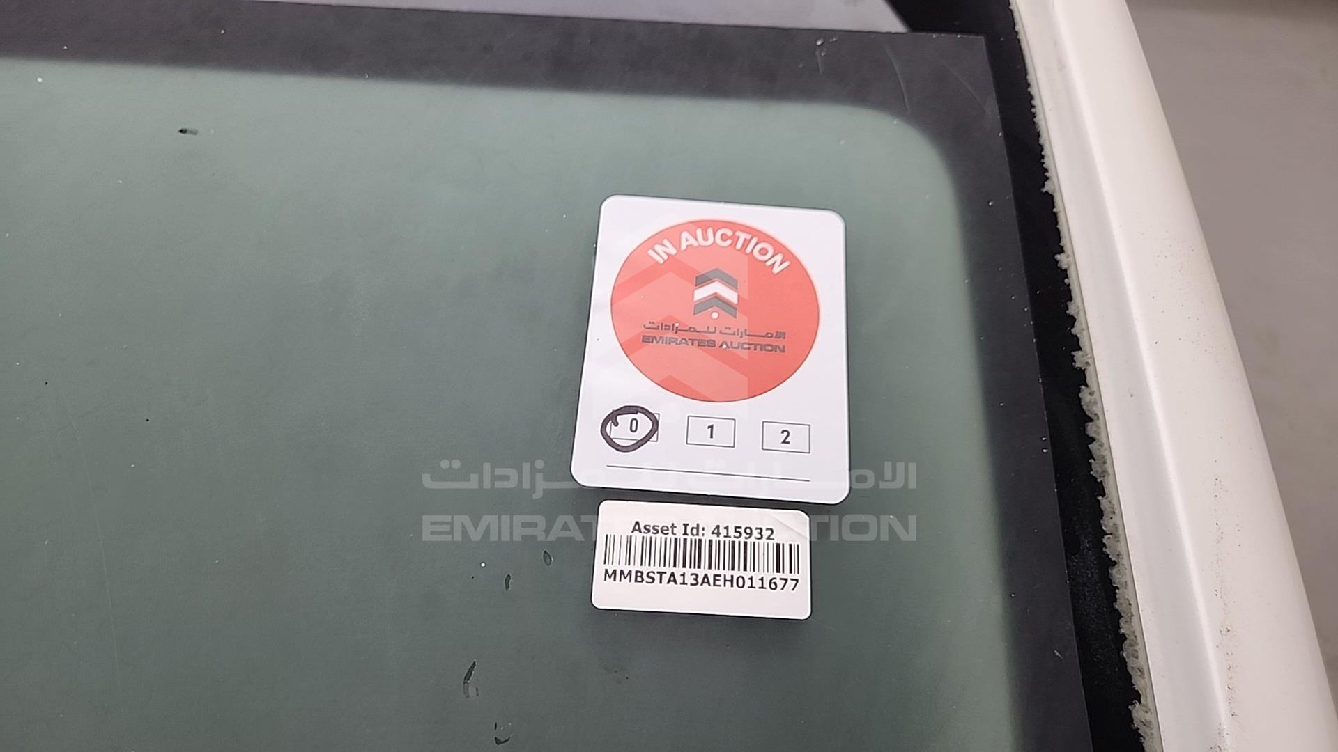 2014 MITSUBISHI ATTRAGE VIN: MMBSTA13AEH011677