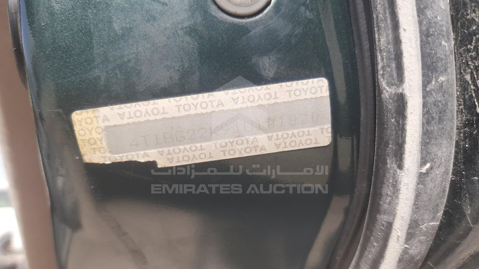 2001 TOYOTA CAMRY VIN: 4T1BG22K91U101820