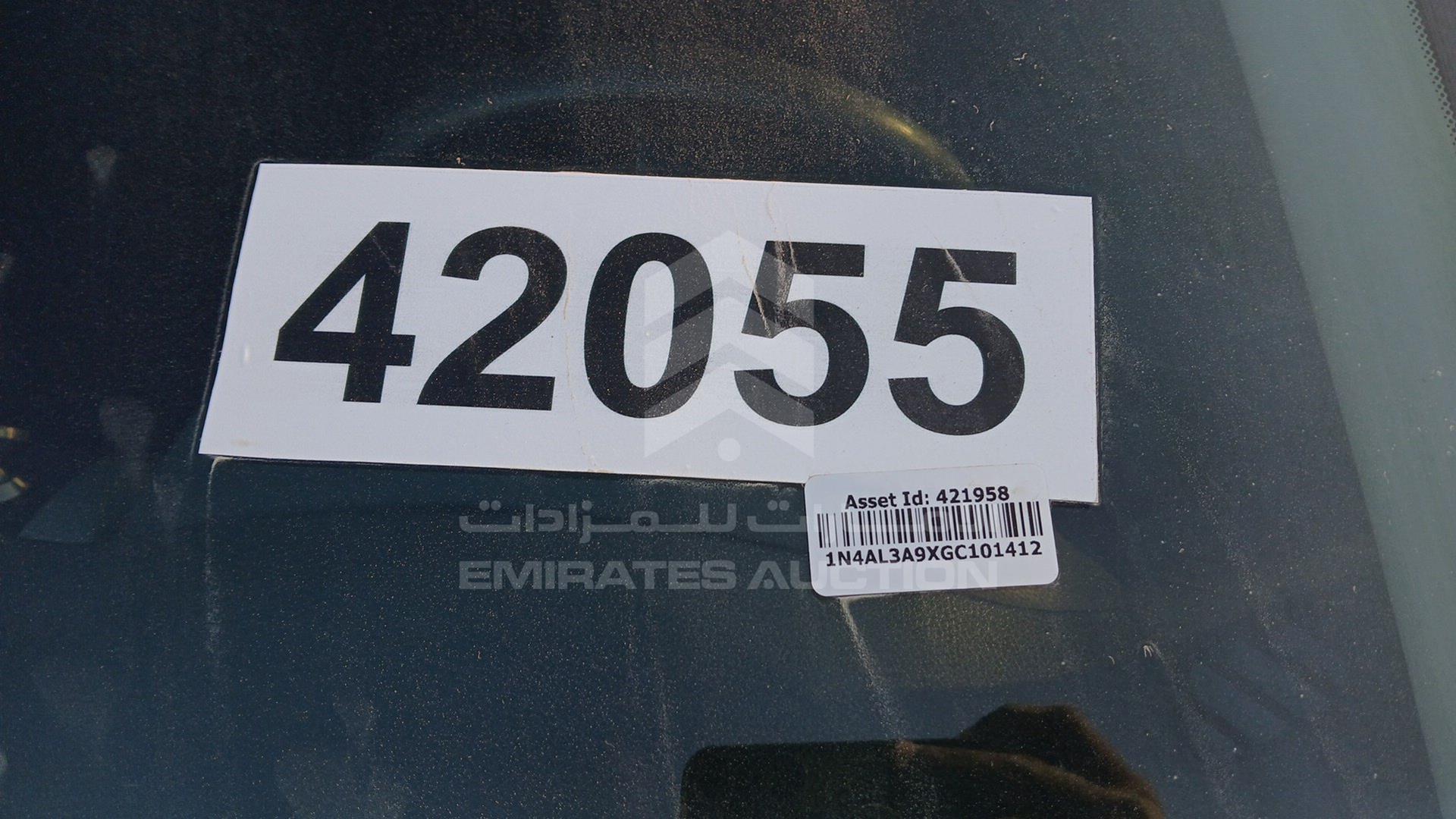 2016 NISSAN ALTIMA VIN: 1N4AL3A9XGC101412