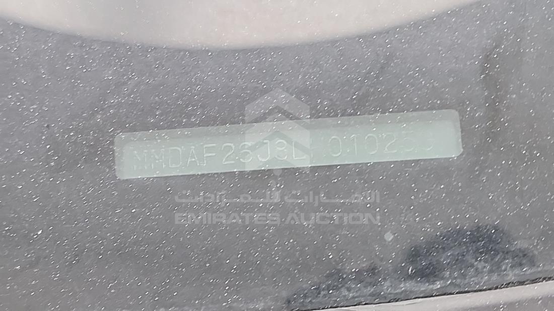 2020 Mitsubishi Attrage — VIN on Frame — Photo 4