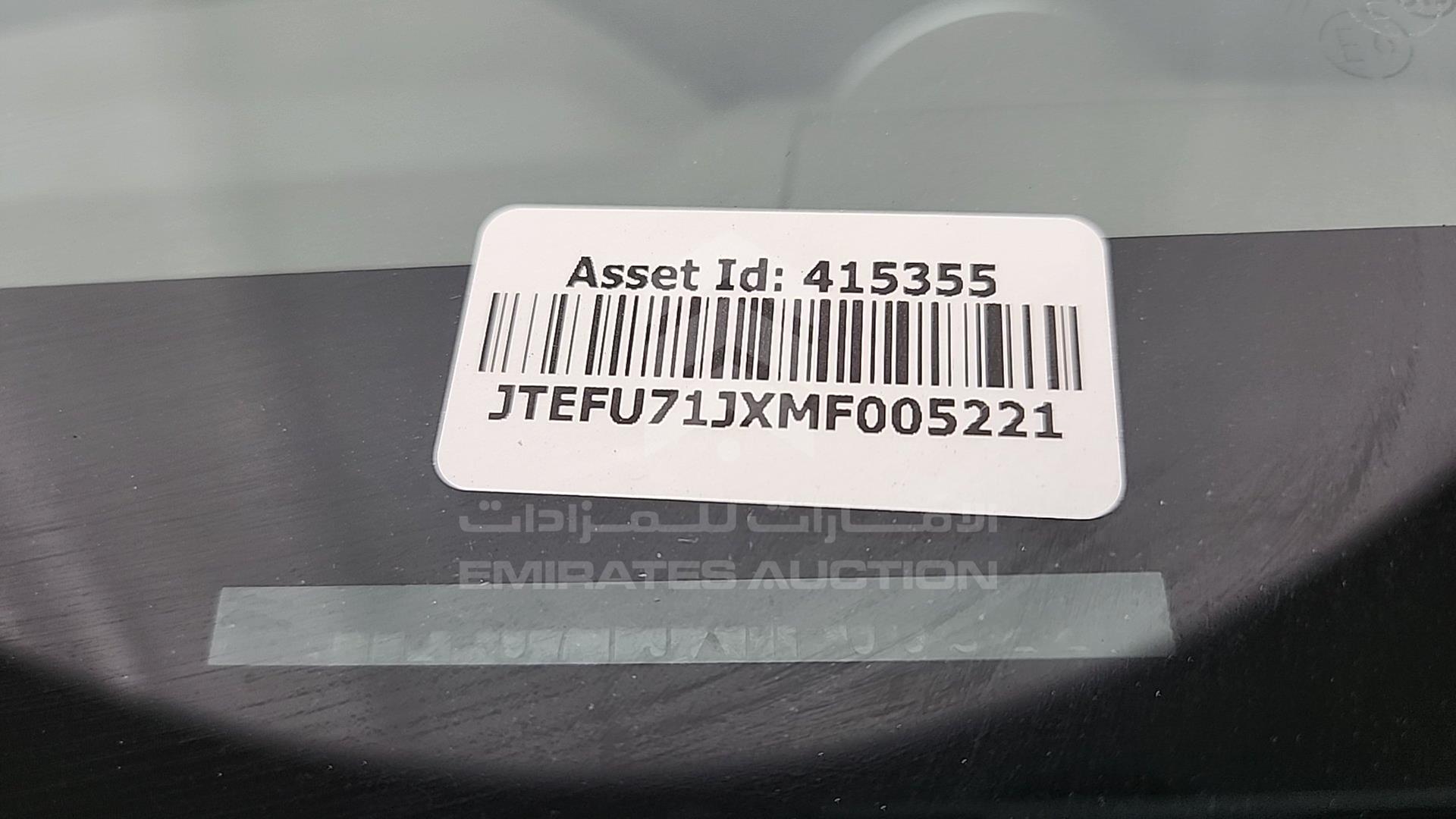 2021 TOYOTA LAND CRUISER VIN: JTEFU71JXMF005221