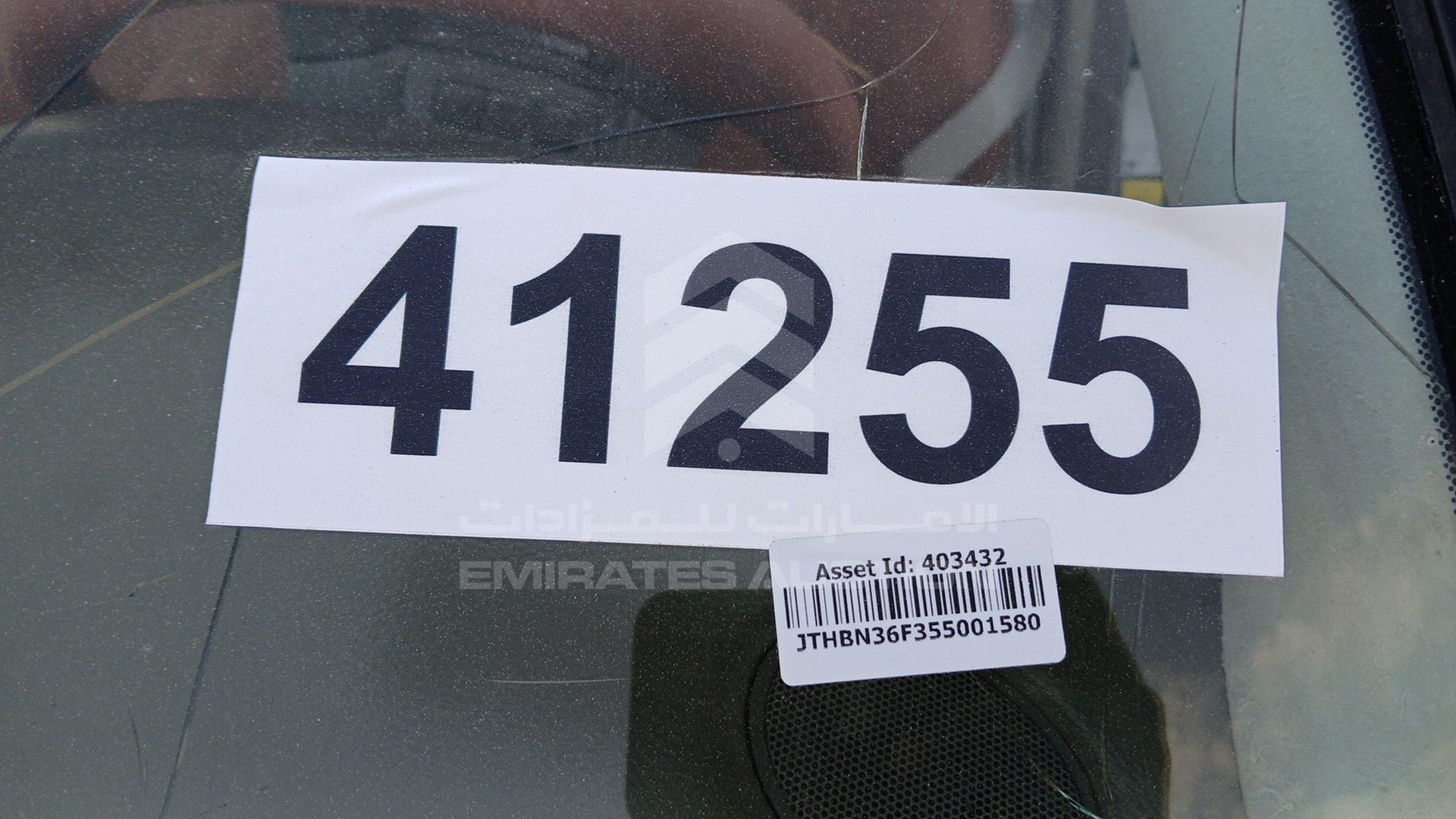 2005 LEXUS LS 430 VIN: JTHBN36F355001580
