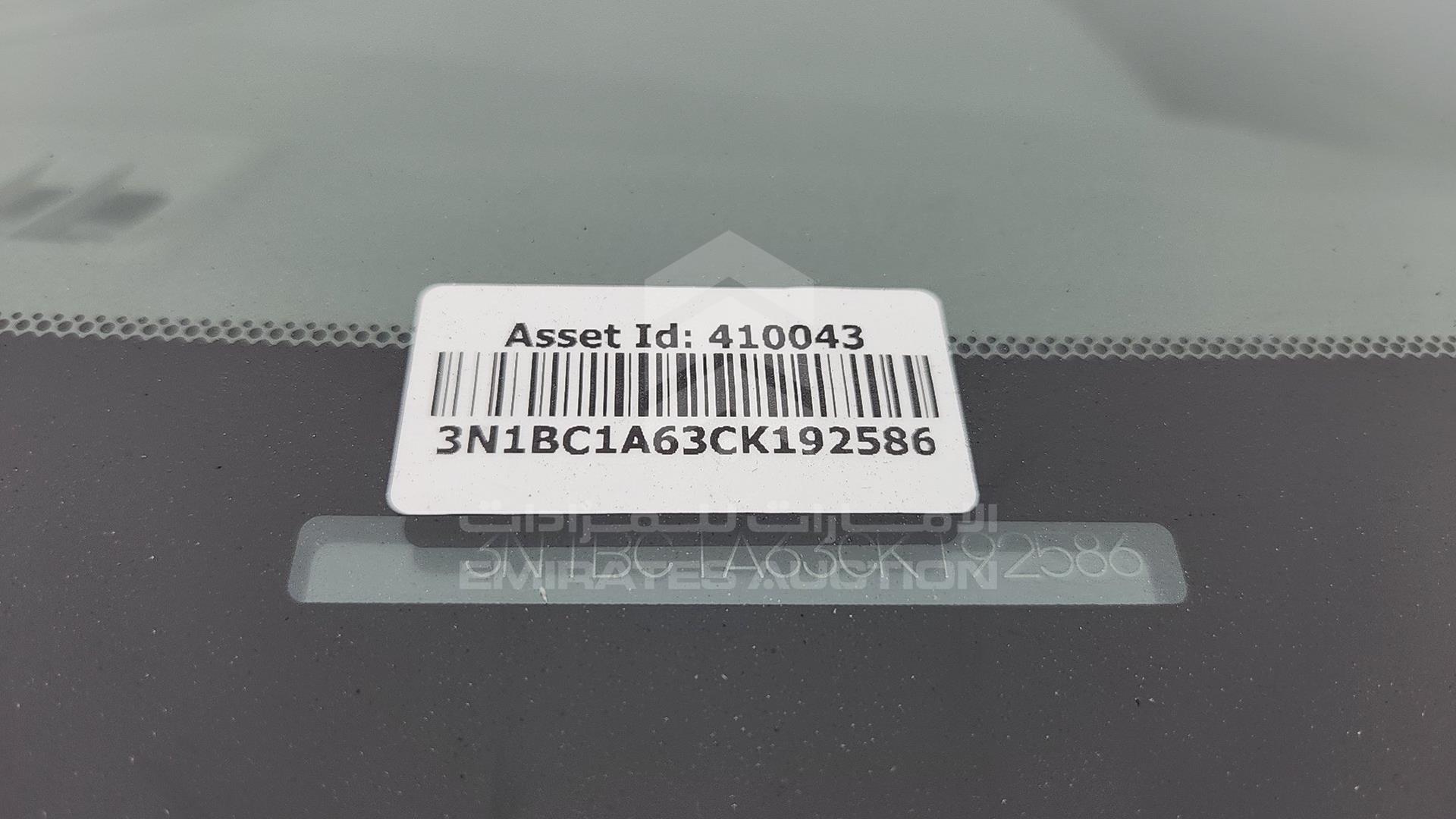 2012 NISSAN TIIDA VIN: 3N1BC1A63CK192586