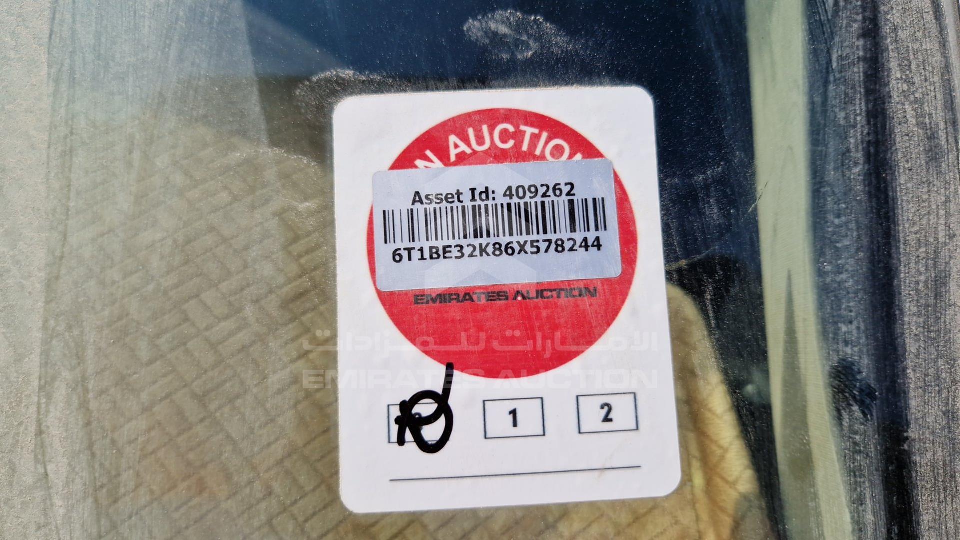 2006 TOYOTA CAMRY VIN: 6T1BE32K86X578244