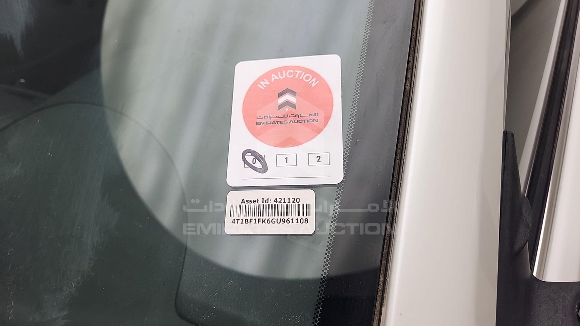 2016 TOYOTA CAMRY VIN: 4T1BF1FK6GU961108
