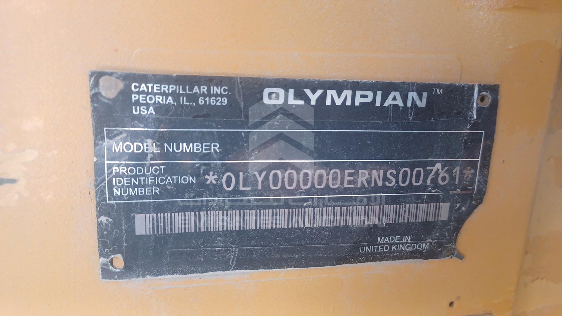 0 GENERATOR OLYMPIAN VIN: OLY00000ERNS00761