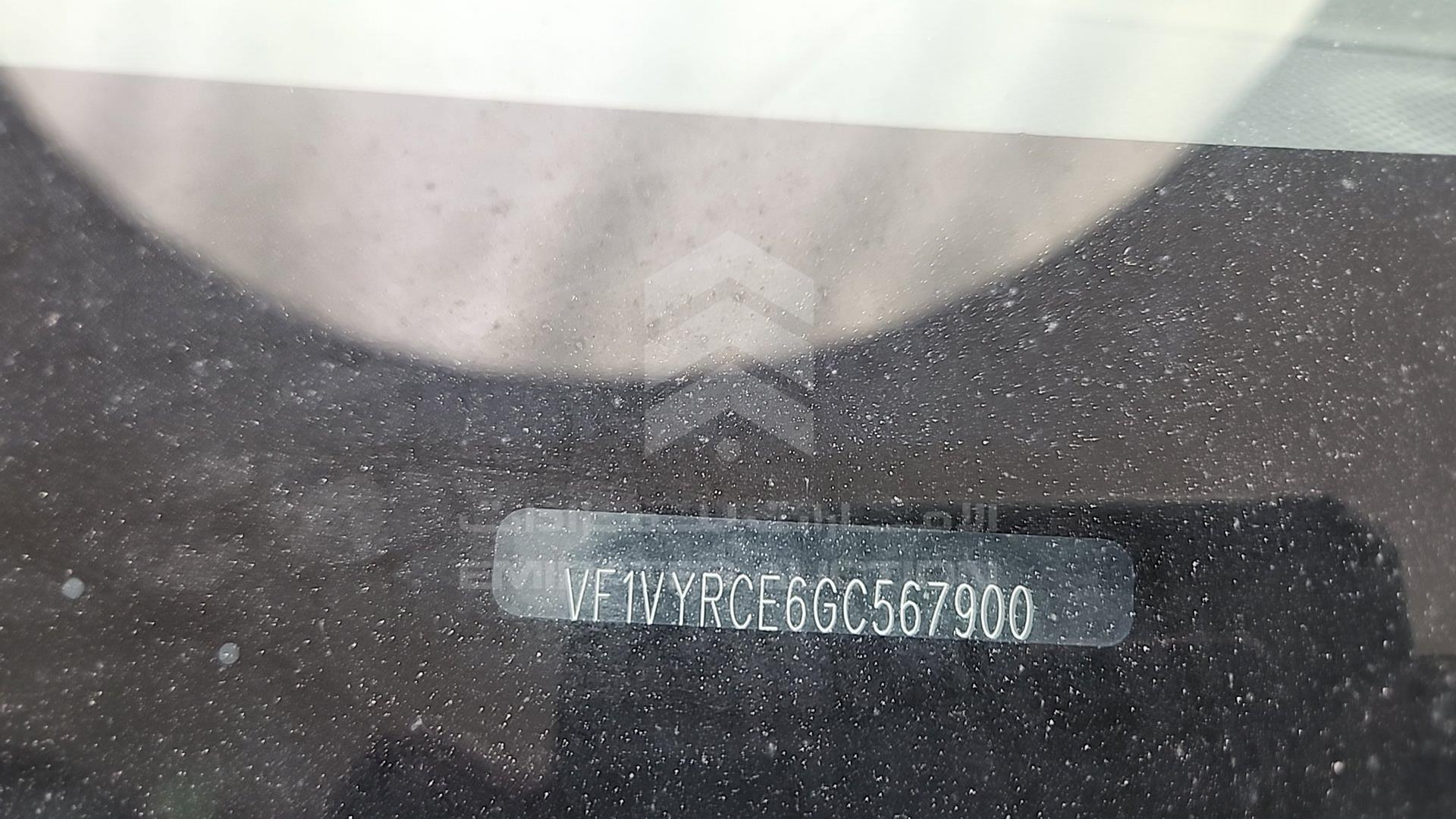 2016 RENAULT KOLEOS VIN: VF1VYRCE6GC567900