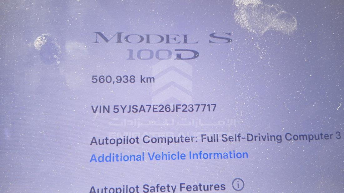 2018 Tesla Model S — Odometer Reading — Photo 3