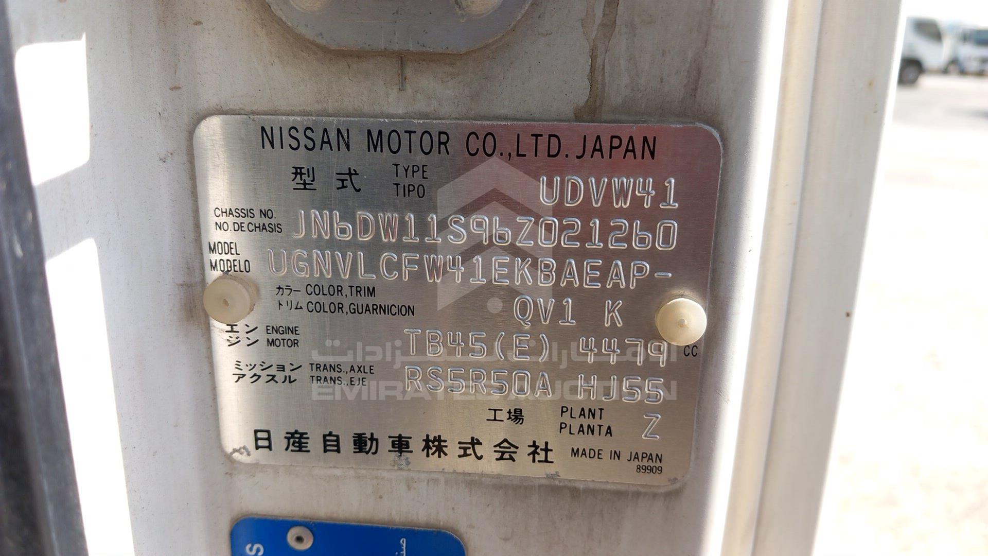 2006 NISSAN CIVILIAN VIN: JN6DW11S96Z021260