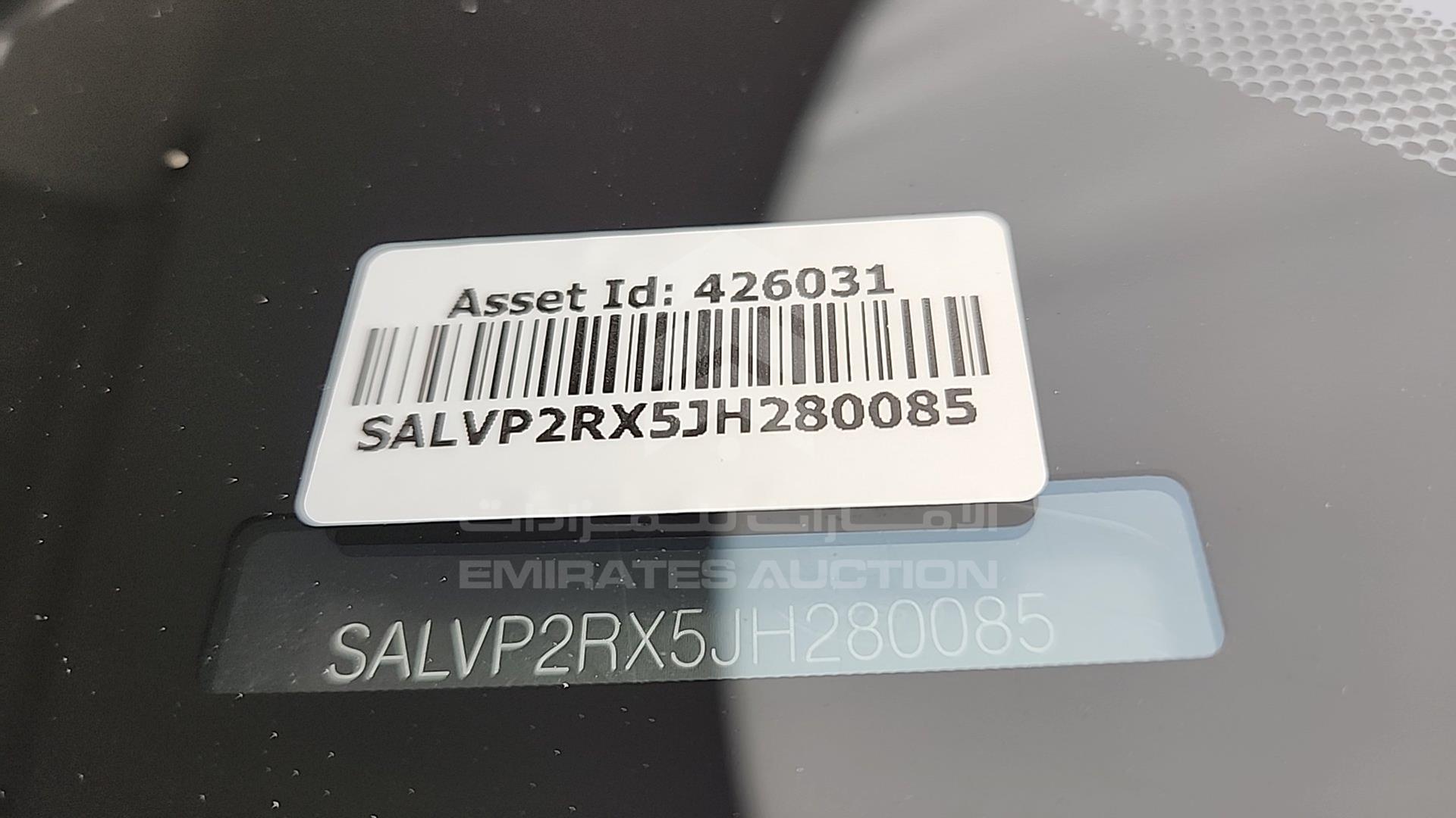 2018 RANGE ROVER EVOQUE VIN: SALVP2RX5JH280085