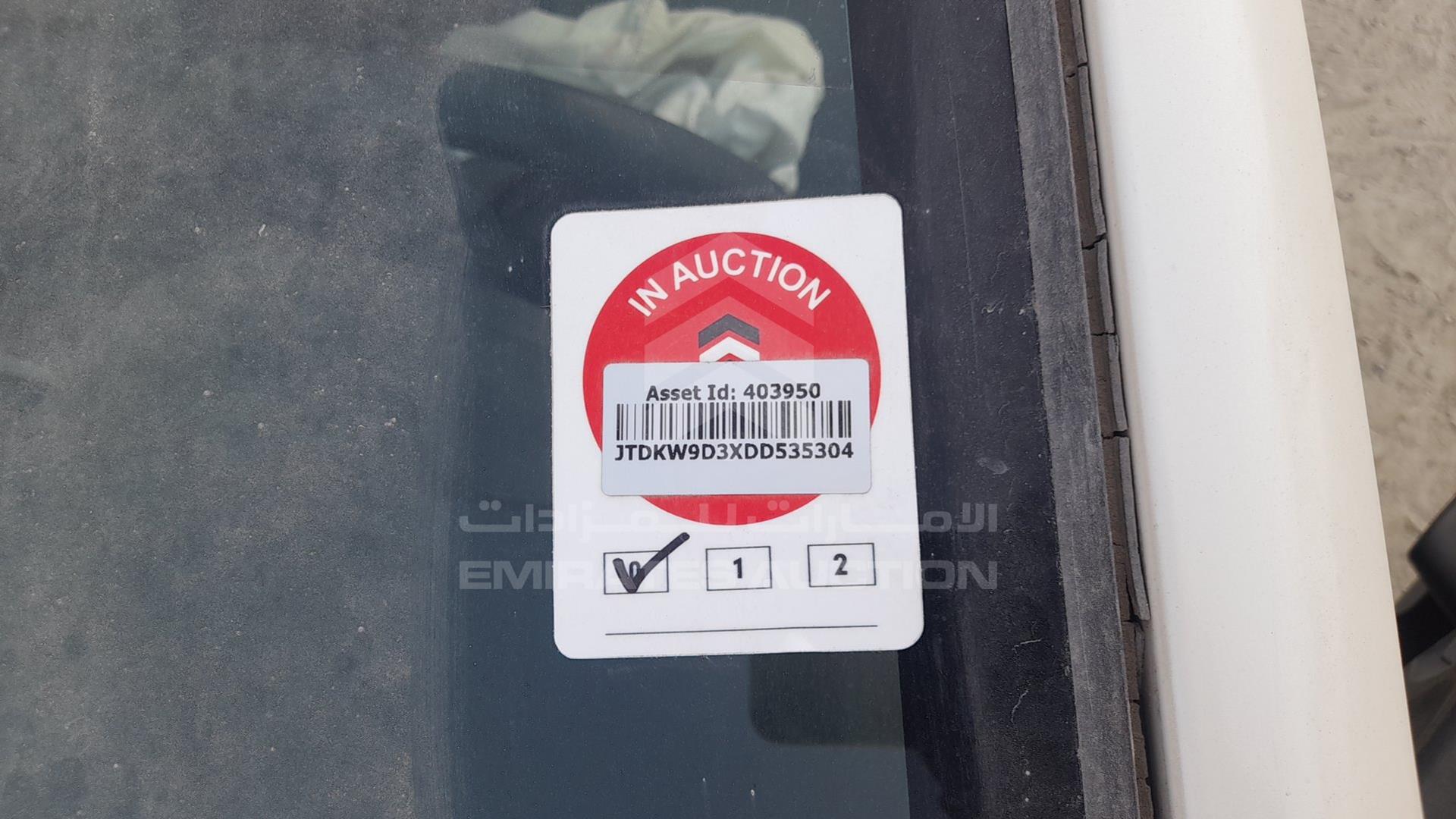 2013 TOYOTA YARIS VIN: JTDKW9D3XDD535304