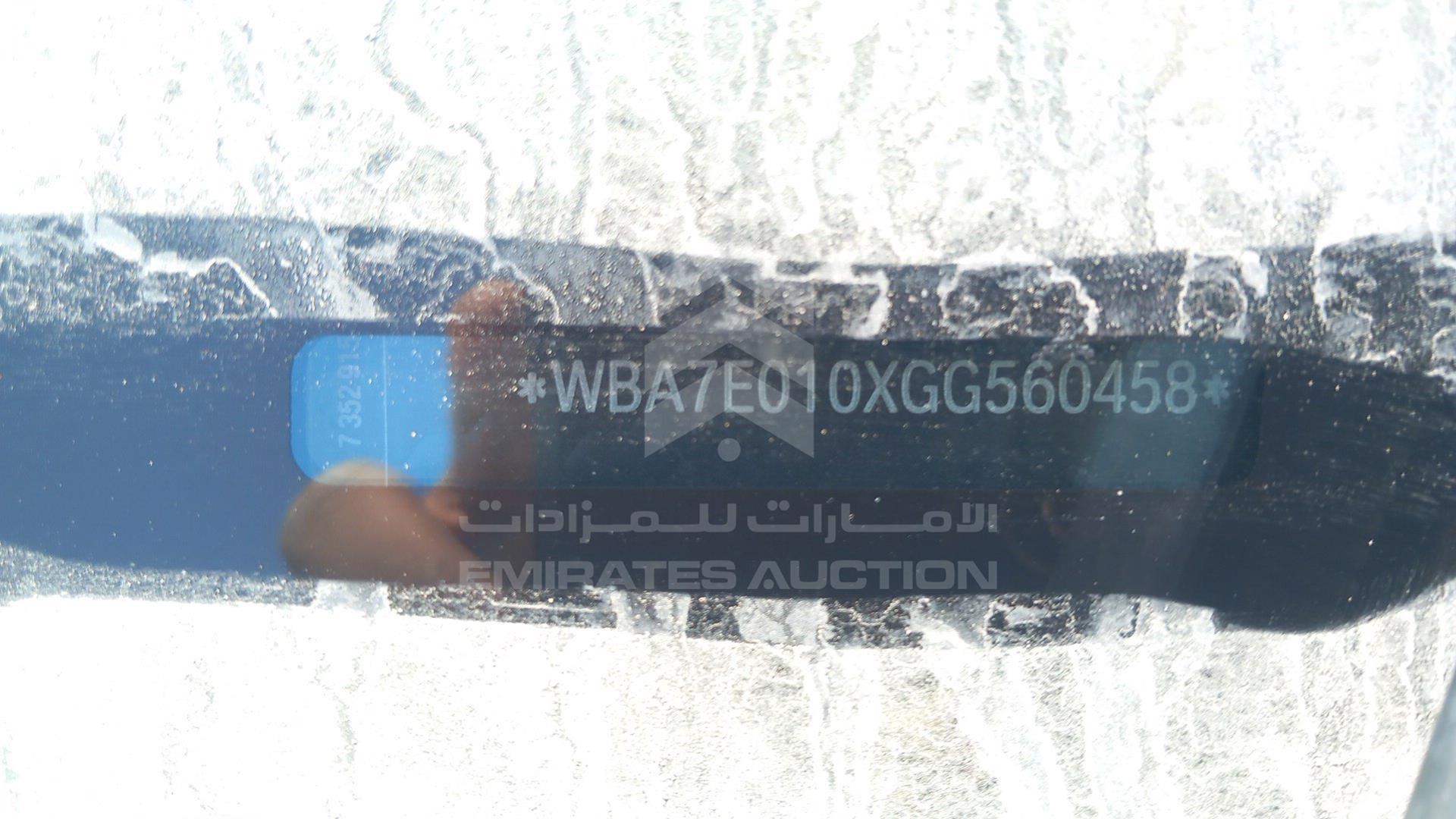 2016 BMW 730 VIN: WBA7E010XGG560458