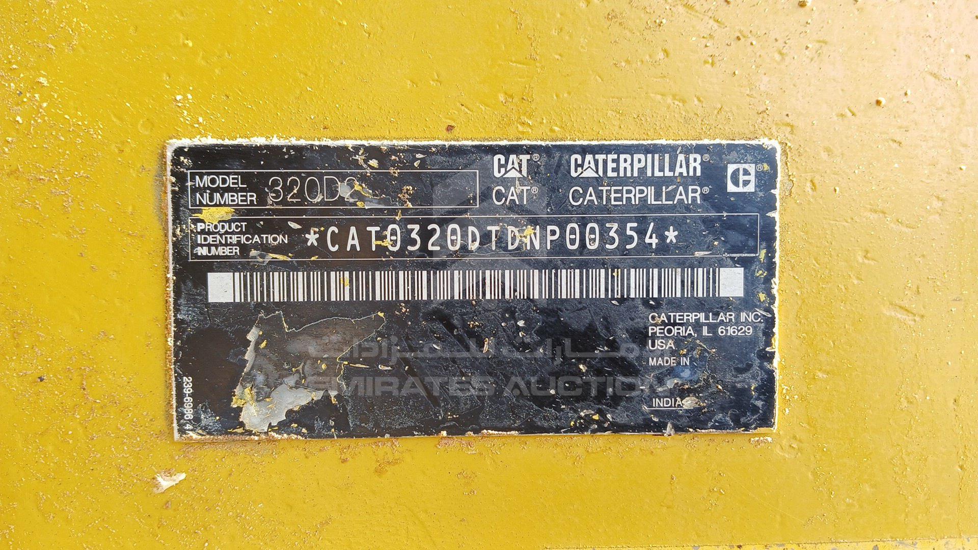 2015 CATERPILLAR 320D VIN: CAT0320DTDNP00354