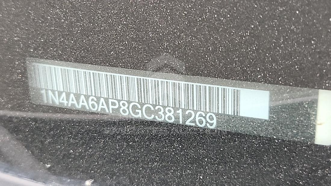 2016 Nissan Maxima — VIN on Frame — Photo 5