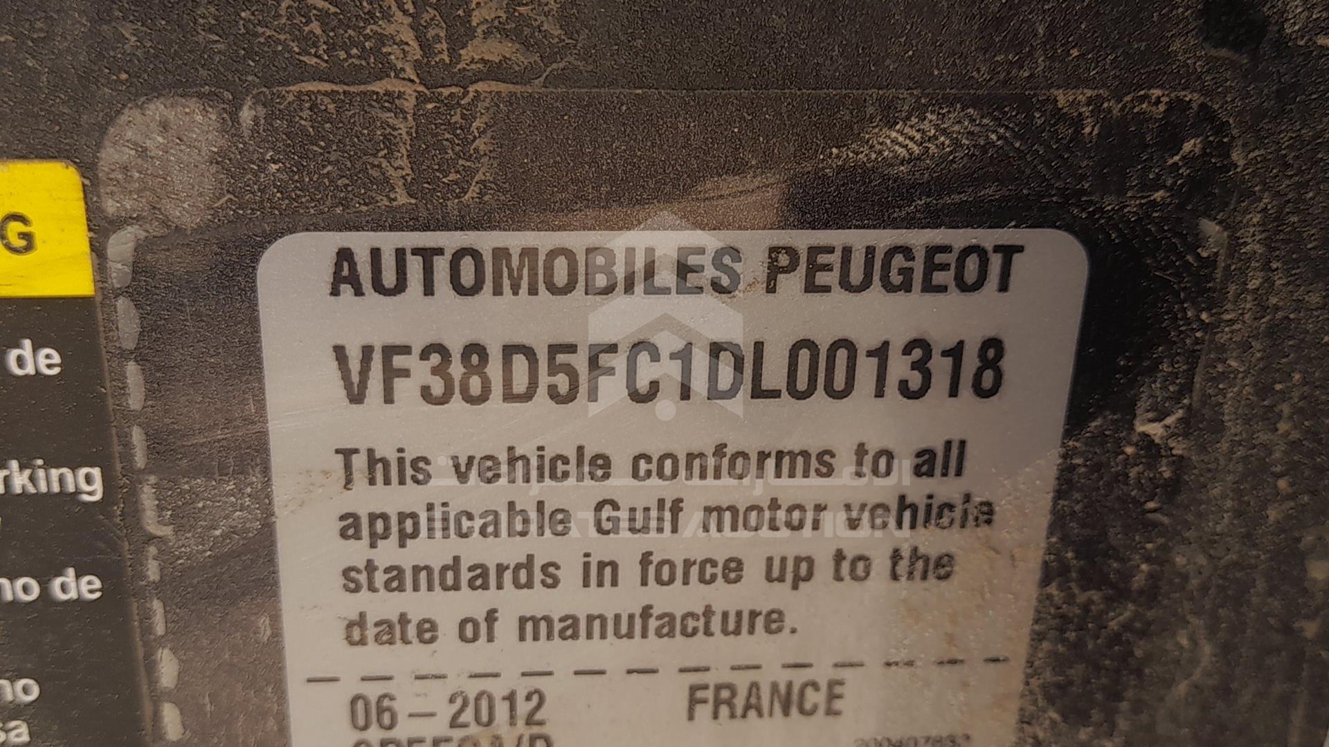 2013 PEUGEOT 508 VIN: VF38D5FC1DL001318