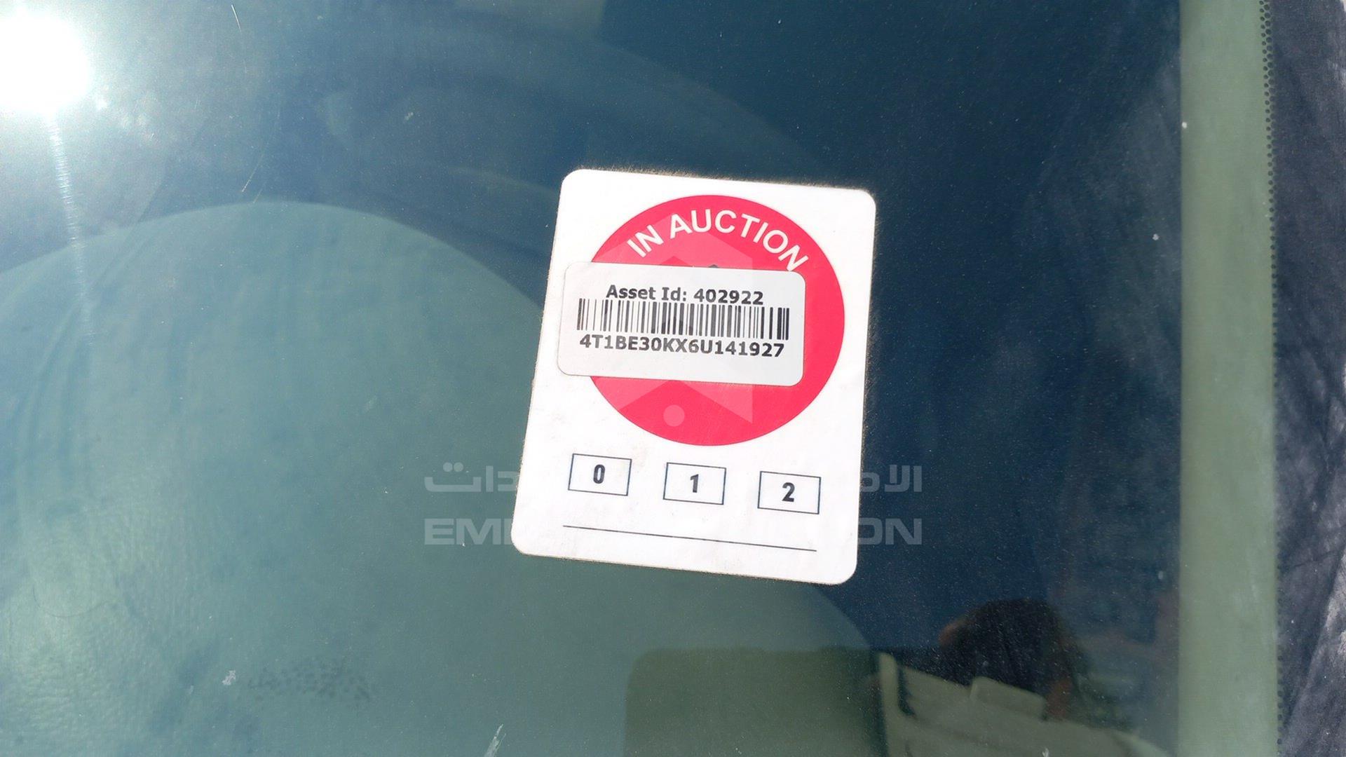 2006 TOYOTA CAMRY VIN: 4T1BE30KX6U141927