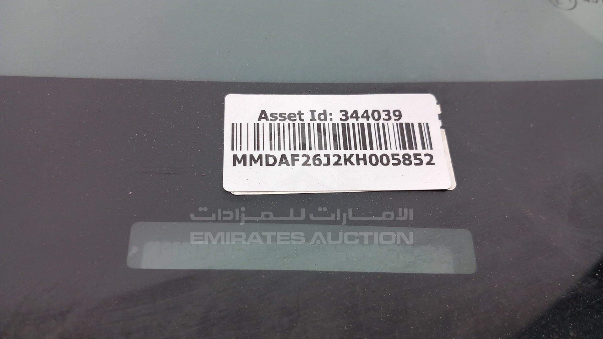 2019 MITSUBISHI ATTRAGE VIN: MMDAF26J2KH005852