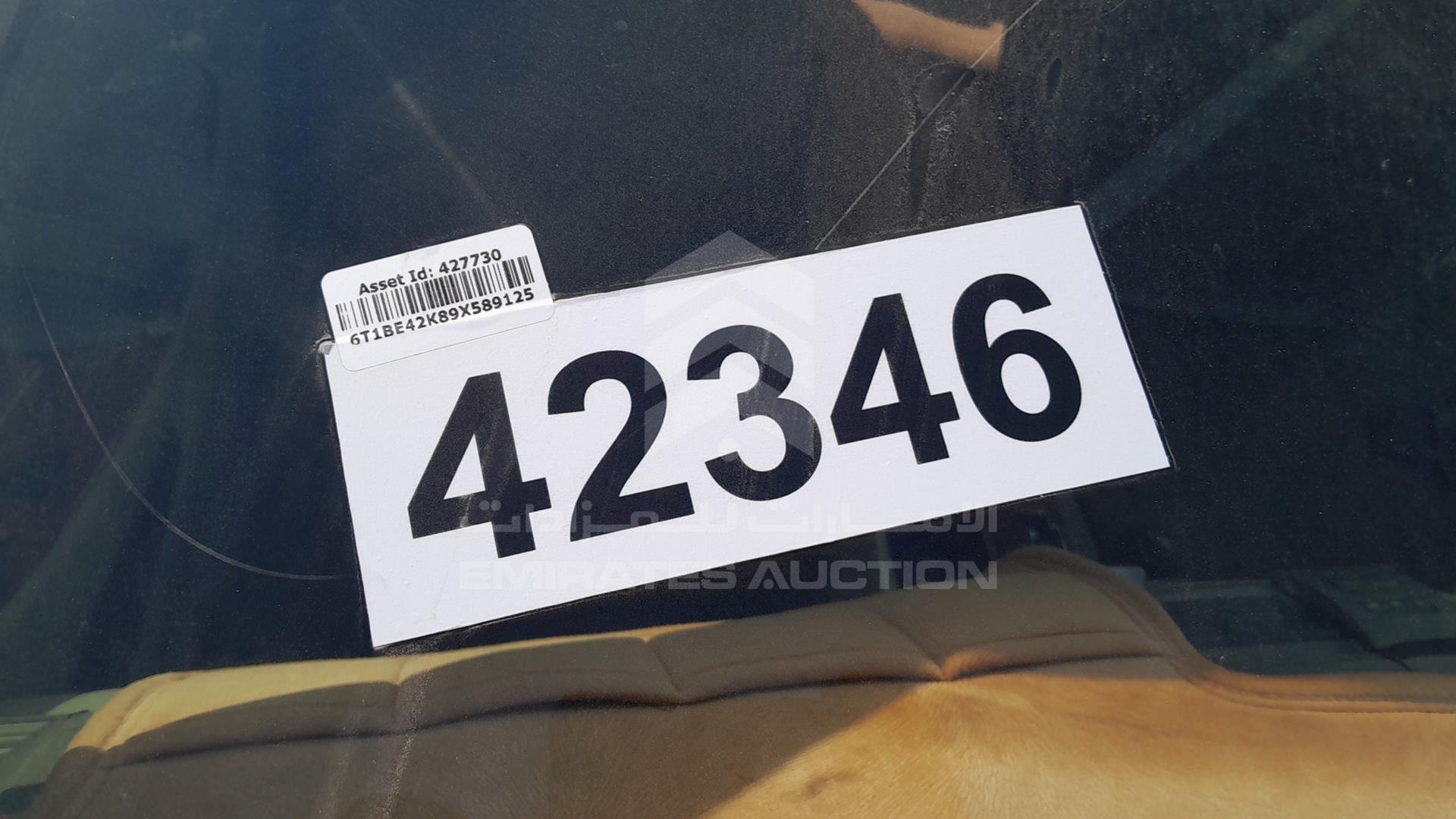 2009 TOYOTA CAMRY VIN: 6T1BE42K89X589125