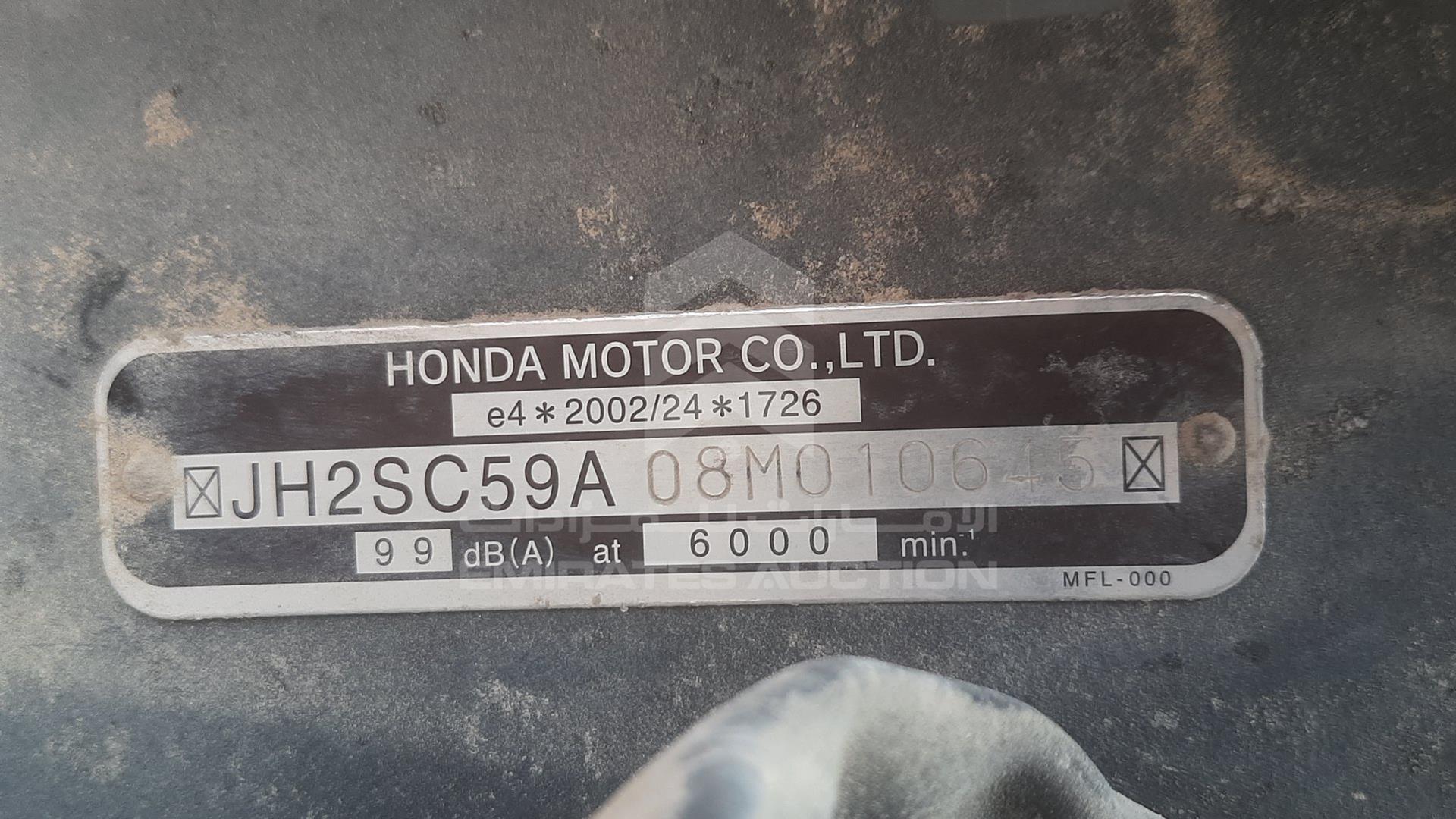 2008 HONDA MOTORBIKE VIN: JH2SC59A08M010645