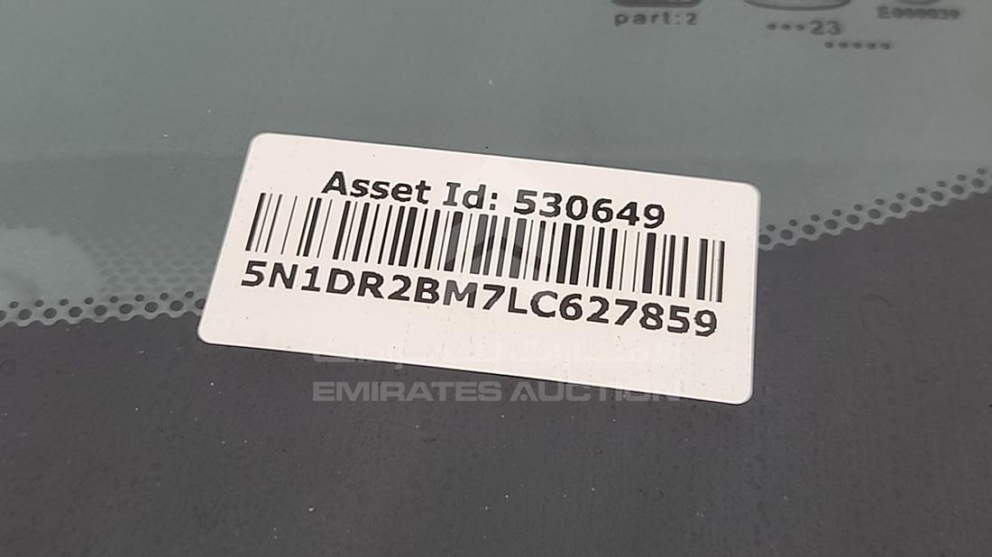2020 Nissan Pathfinder — VIN on Frame — Photo 3
