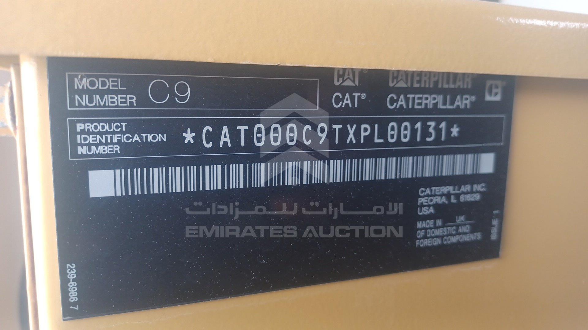 2019 GENERATOR CATERPILLAR VIN: CAT000C9TXPL00131